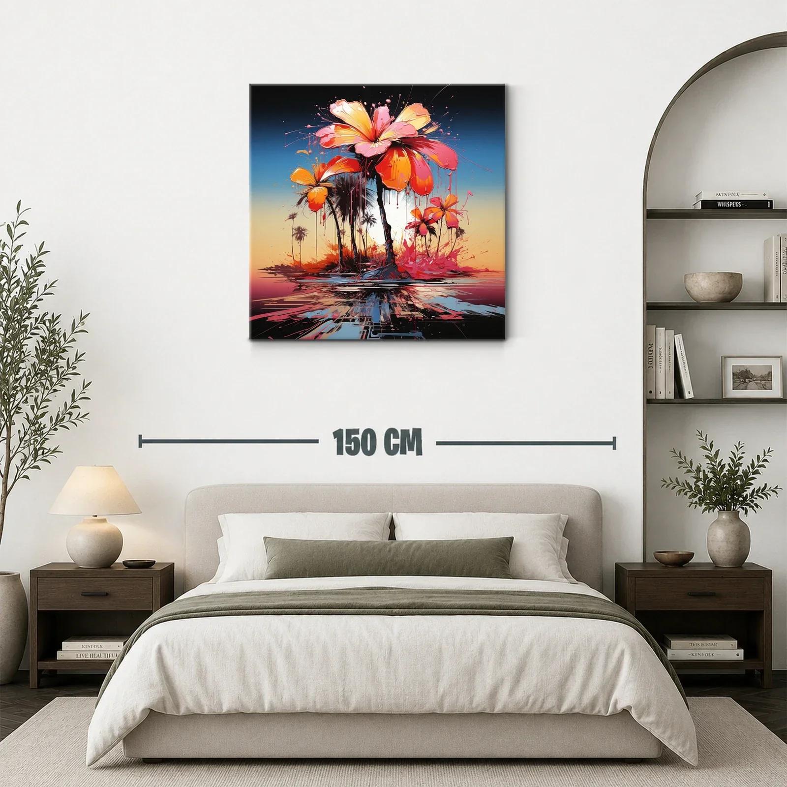 Flores vibrantes con fondo degradado al atardecer — miniatura 3