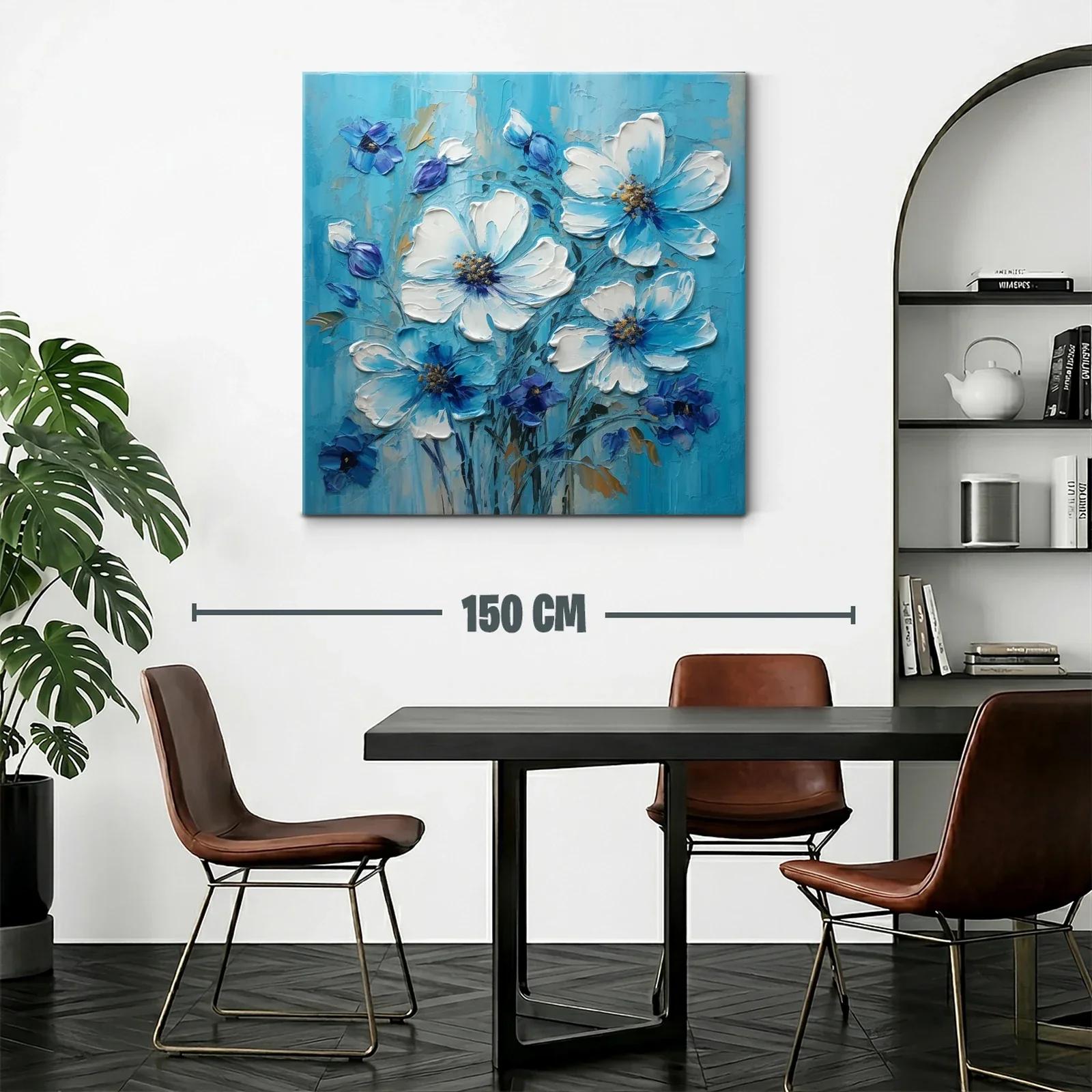 Maravilloso cuadro floral en tonos azules y blancos — miniatura 2