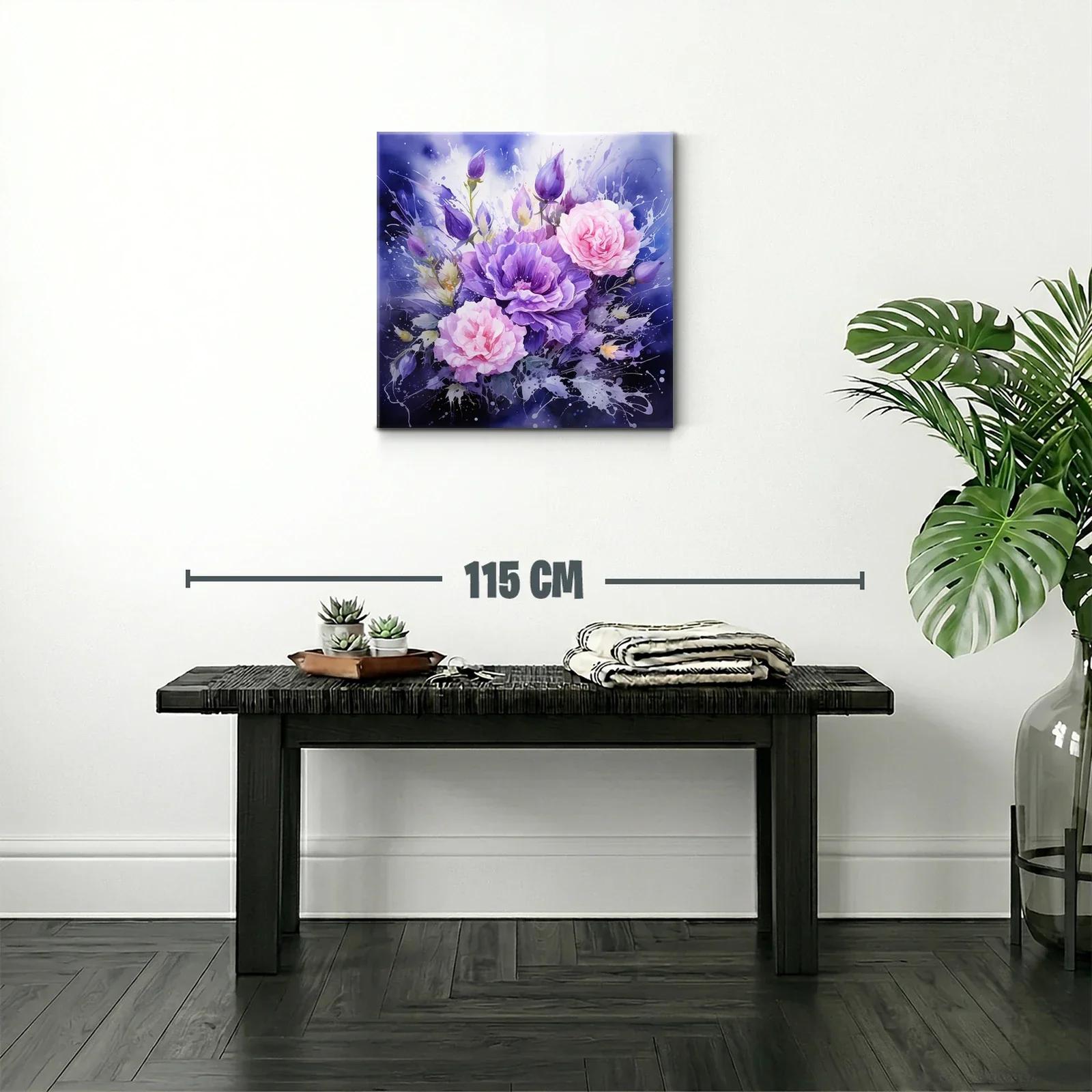 Ramo de flores en tonos violetas y rosa pastel — miniatura 2