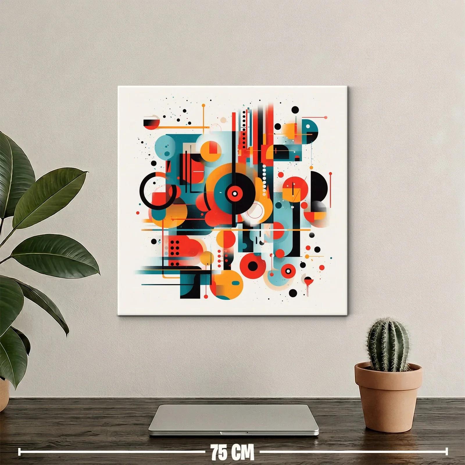 Composición abstracta con vibrante paleta geométrica y formas dinámicas — miniatura 2