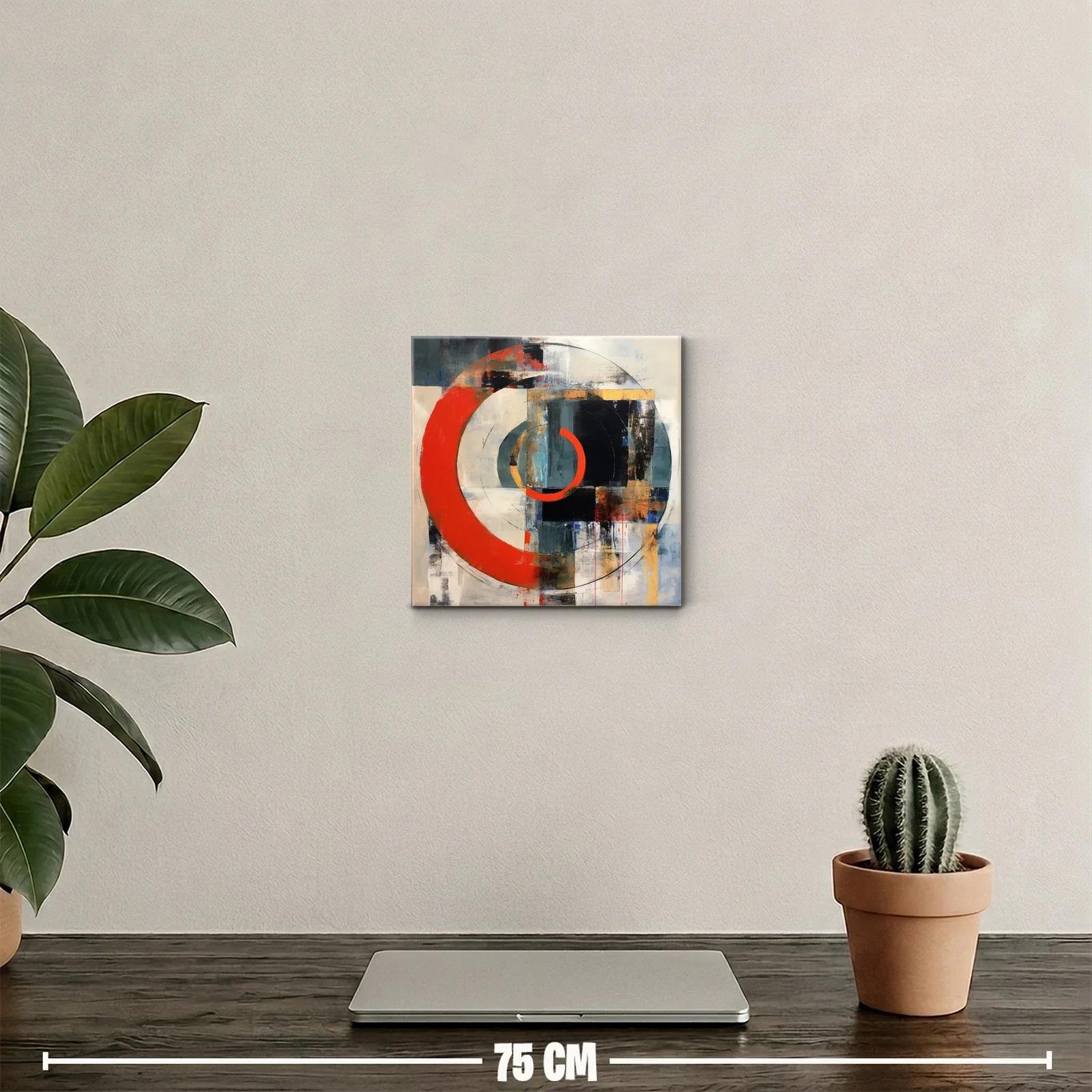 Composición abstracta con círculos y contraste vibrante — miniatura 2