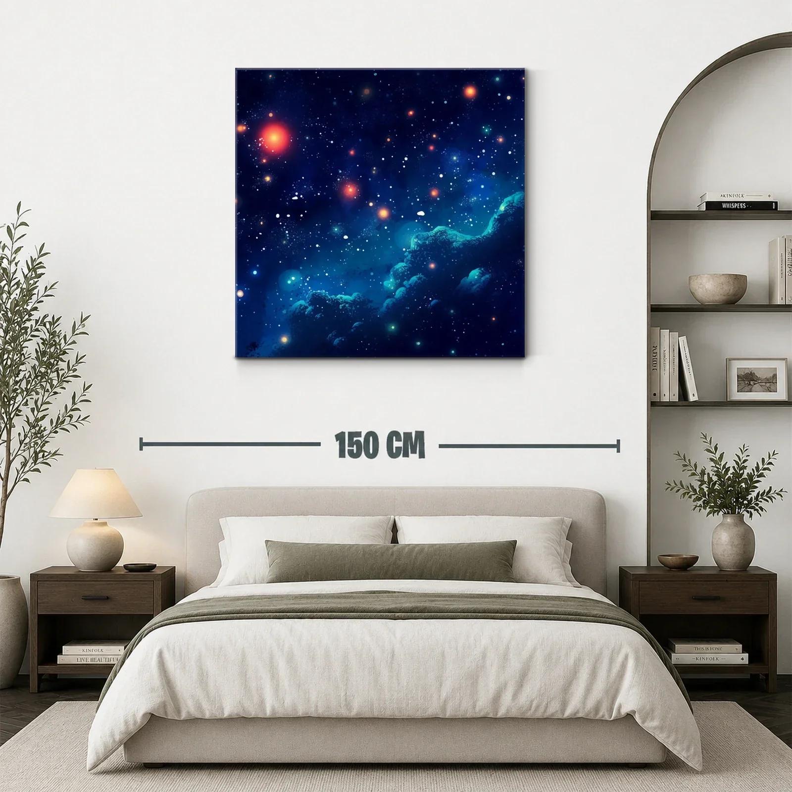 Cielo Estrellado con Destellos en Tonos Azul y Naranja — miniatura 3