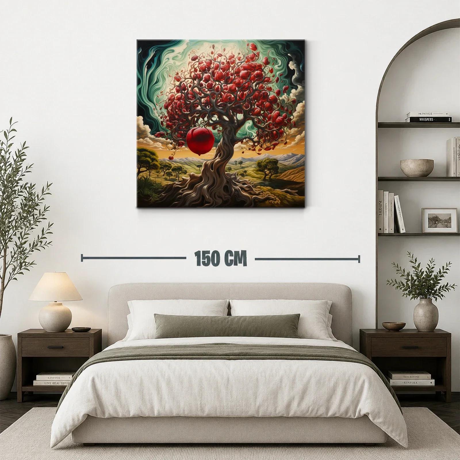 Árbol de granadas con paisaje onírico y cielos turbulentos — miniatura 3