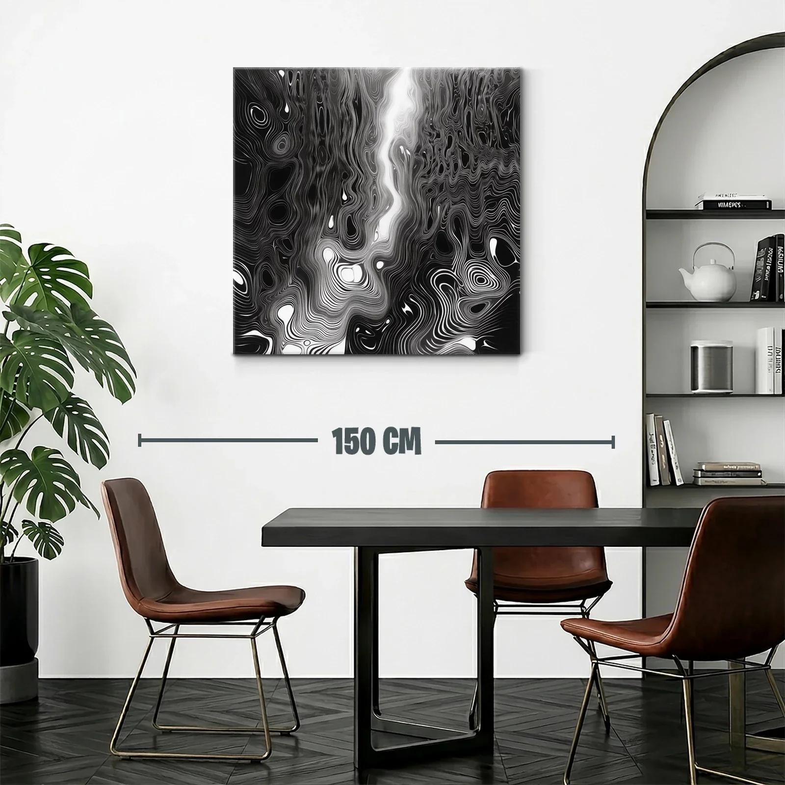 Diseño abstracto en blanco y negro con líneas onduladas — miniatura 2