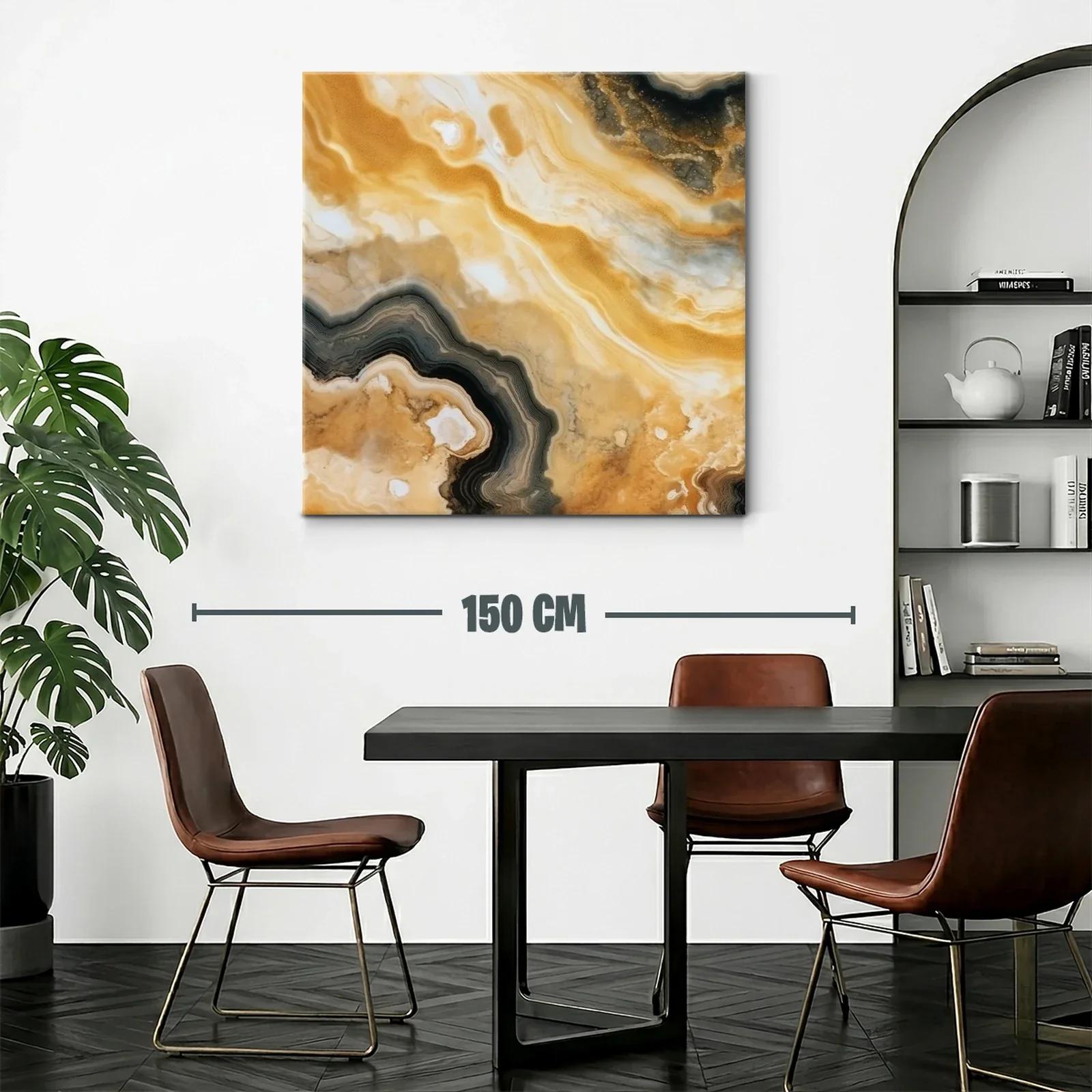 Arte abstracto con tonos cálidos y terrosos para interiores modernos — miniatura 2