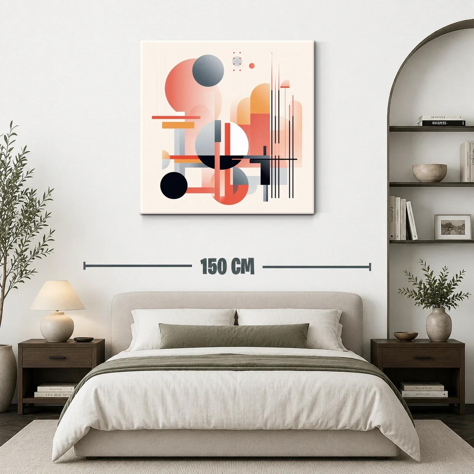 Composición abstracta con formas geométricas y tonos cálidos — miniatura 3