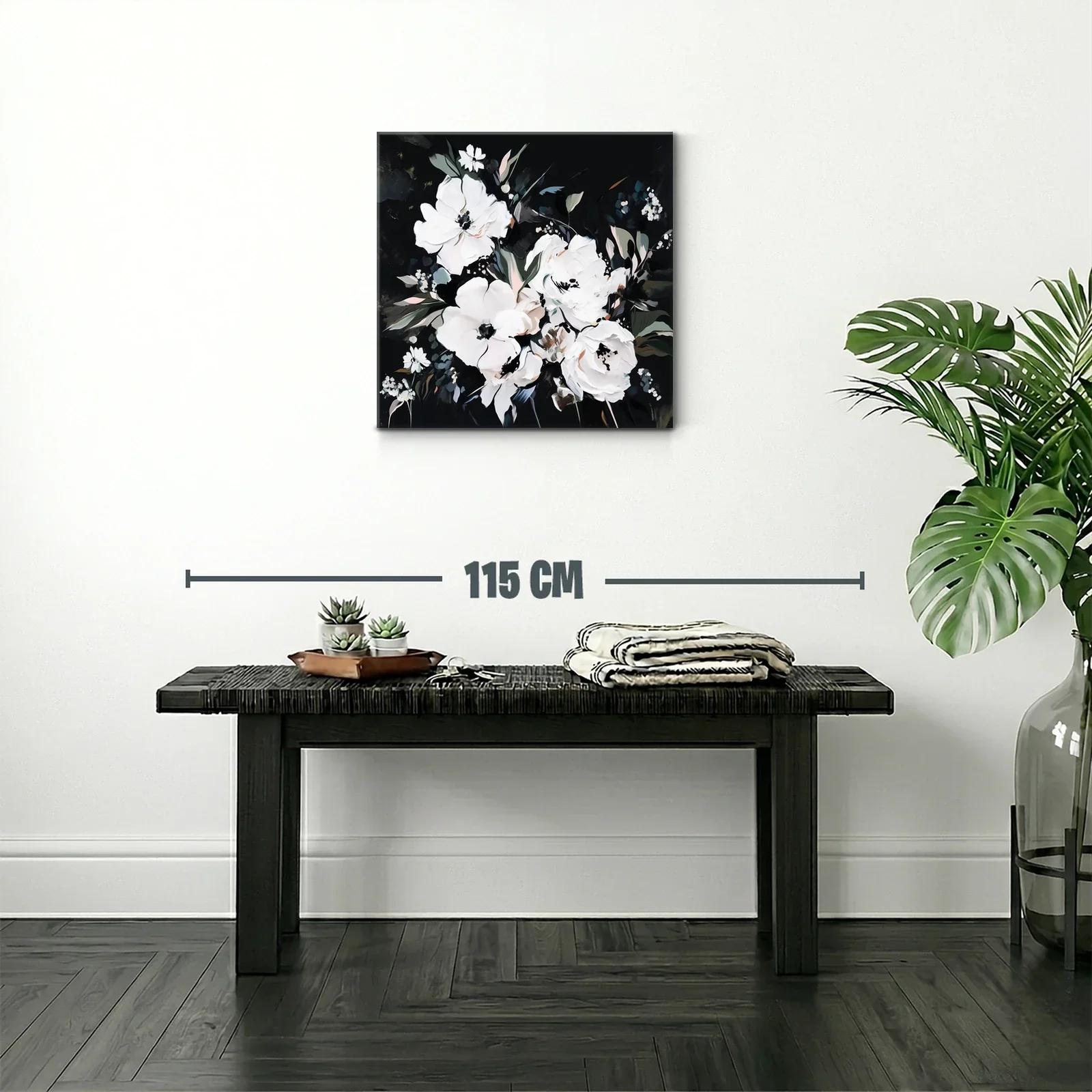 Elegancia floral en tonos blanco y negro — miniatura 2