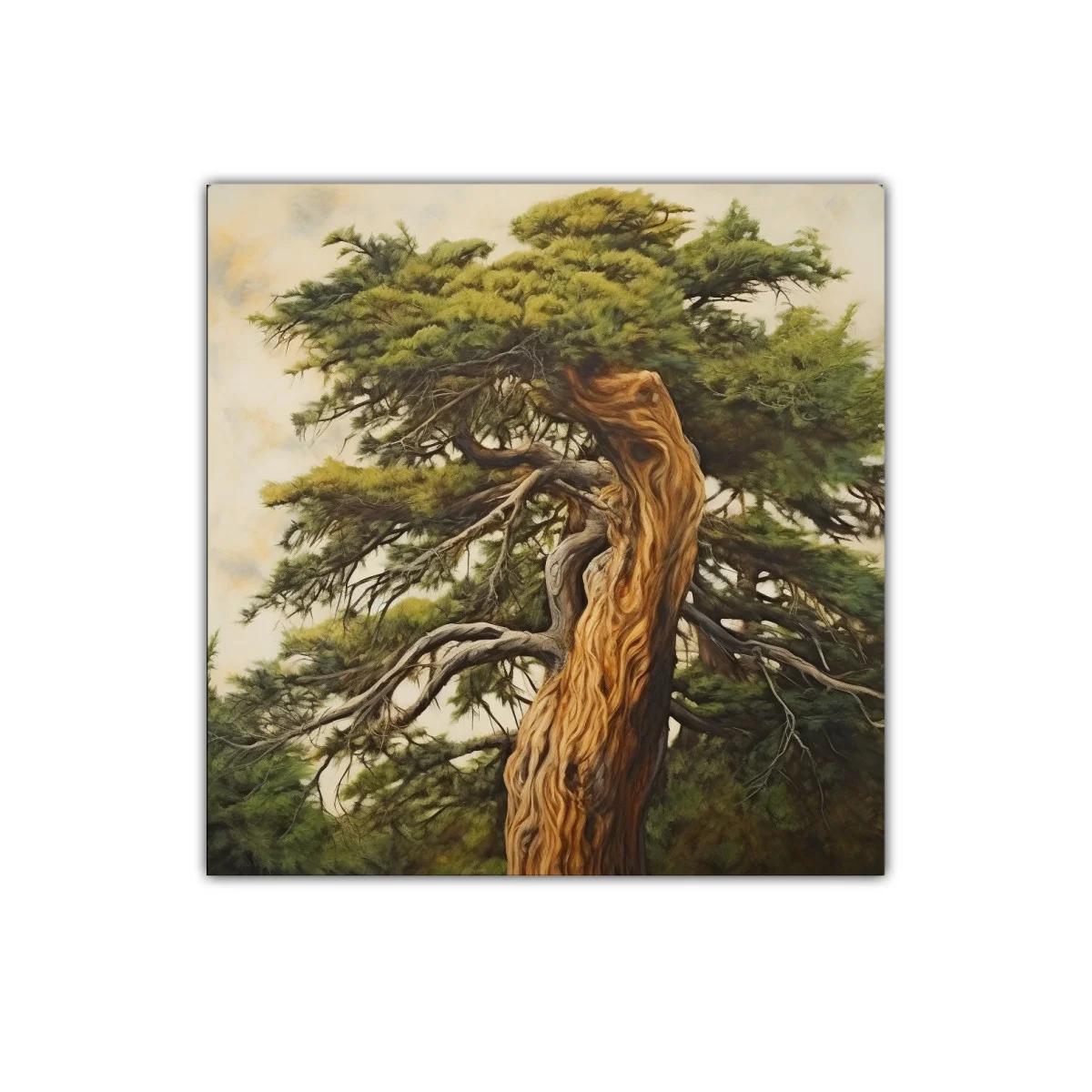 Imponente árbol centenario con texturas naturales y tonos tierra — miniatura 1