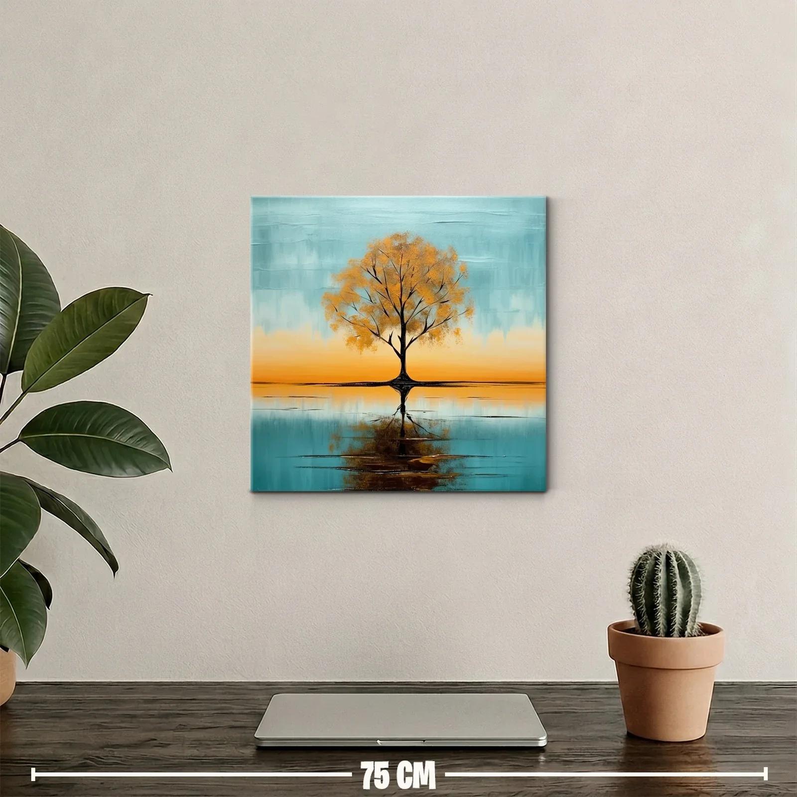 Ética y serenidad en árbol reflejado sobre agua tranquila — miniatura 2