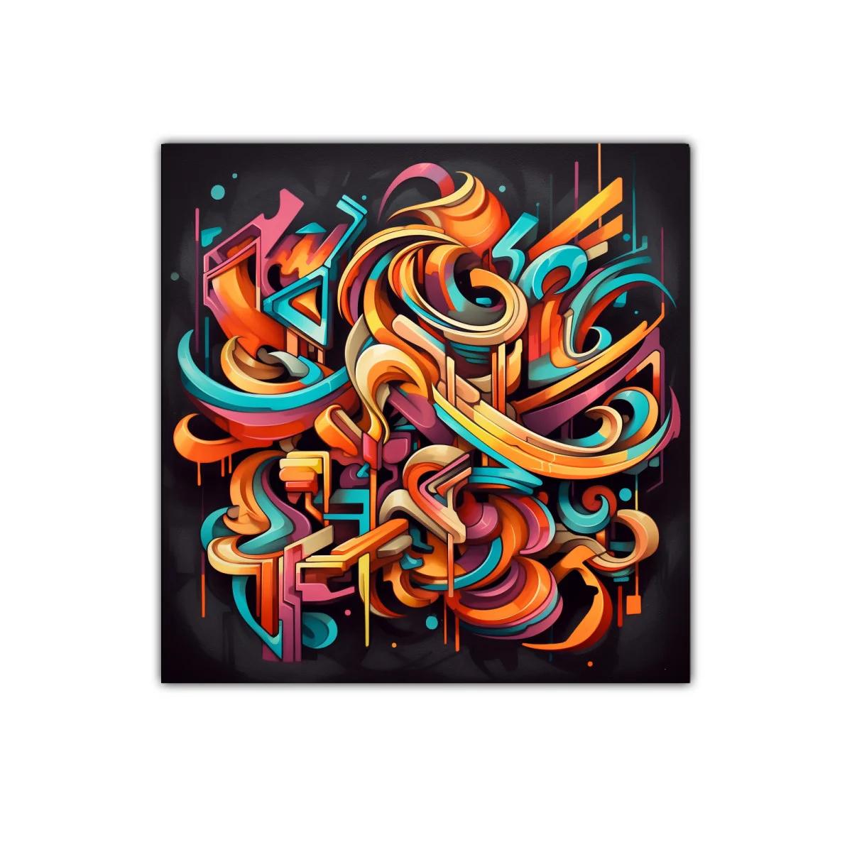 Composición vibrante con formas abstractas en colores intensos — miniatura 1
