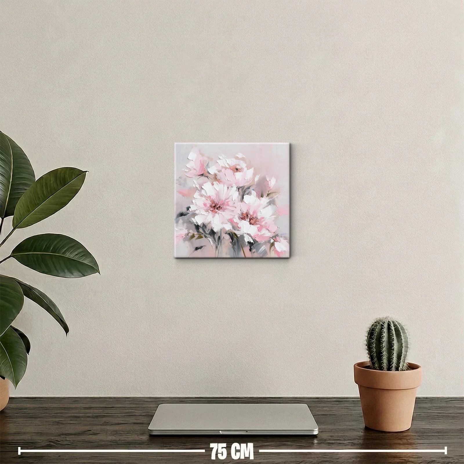 Cuadro decorativo con delicadas flores en tonos pastel — miniatura 2