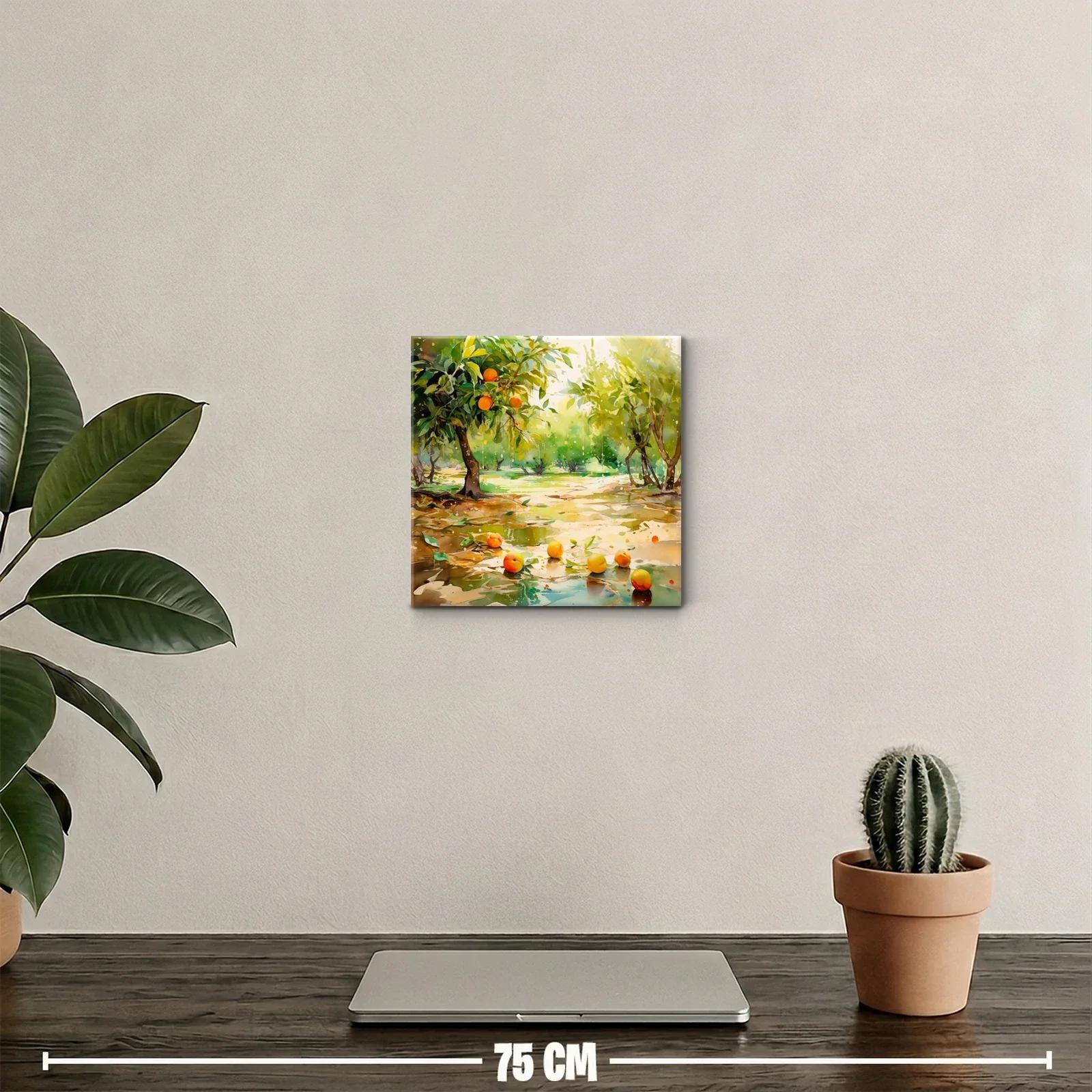 Paisaje de huerto con frutas maduras y luz natural — miniatura 2