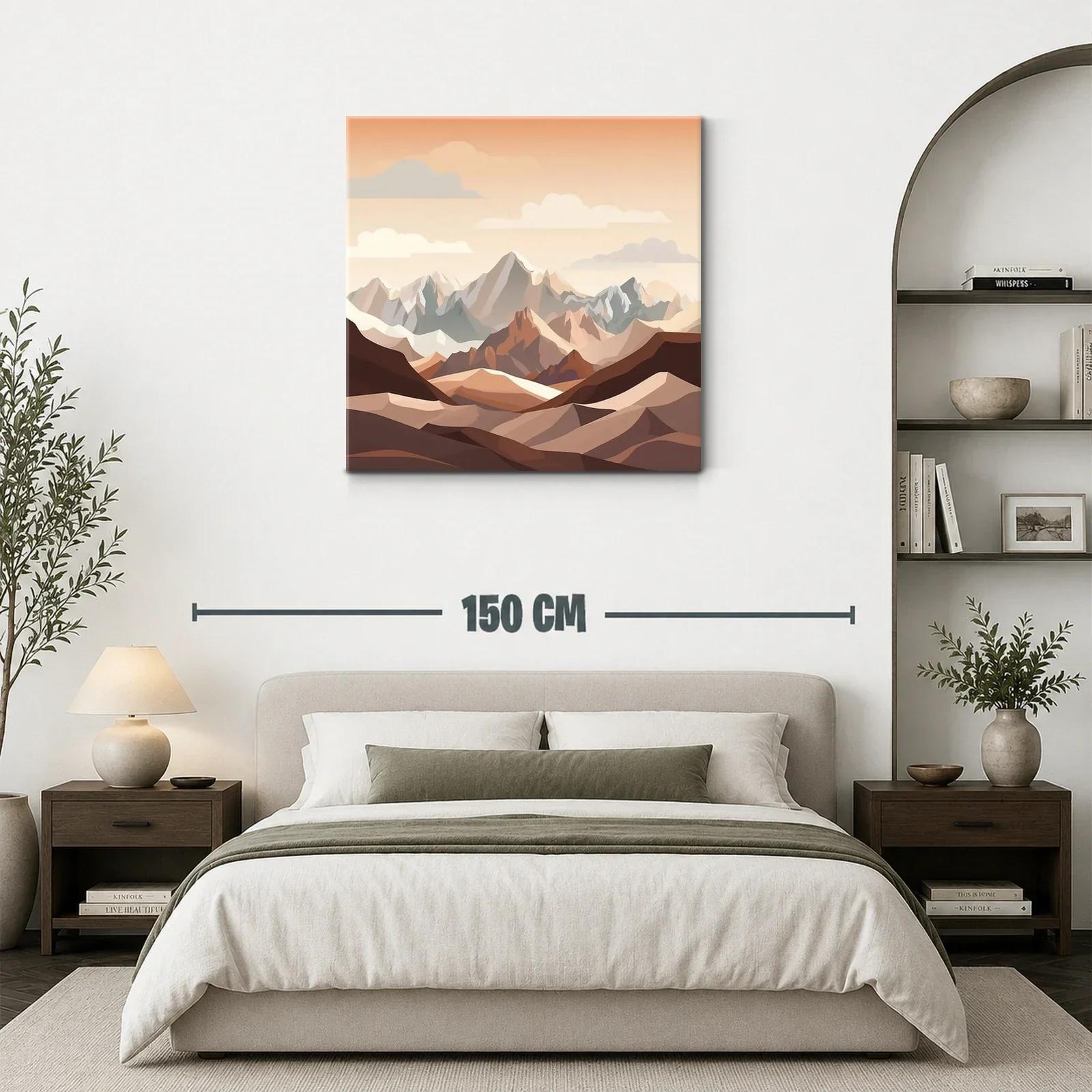 Paisaje montañoso en tonos cálidos y neutros — miniatura 3
