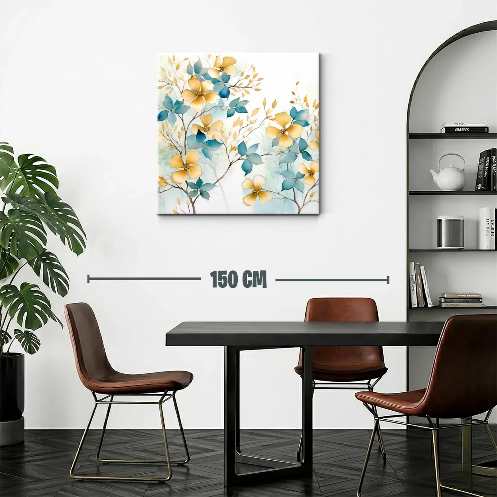 Cuadro floral con elegancia y tonos suaves naturales — miniatura 2