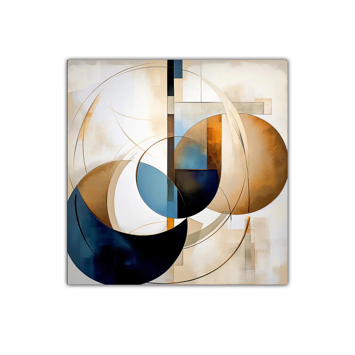 Composición abstracta con formas circulares y tonos cálidos — miniatura 1
