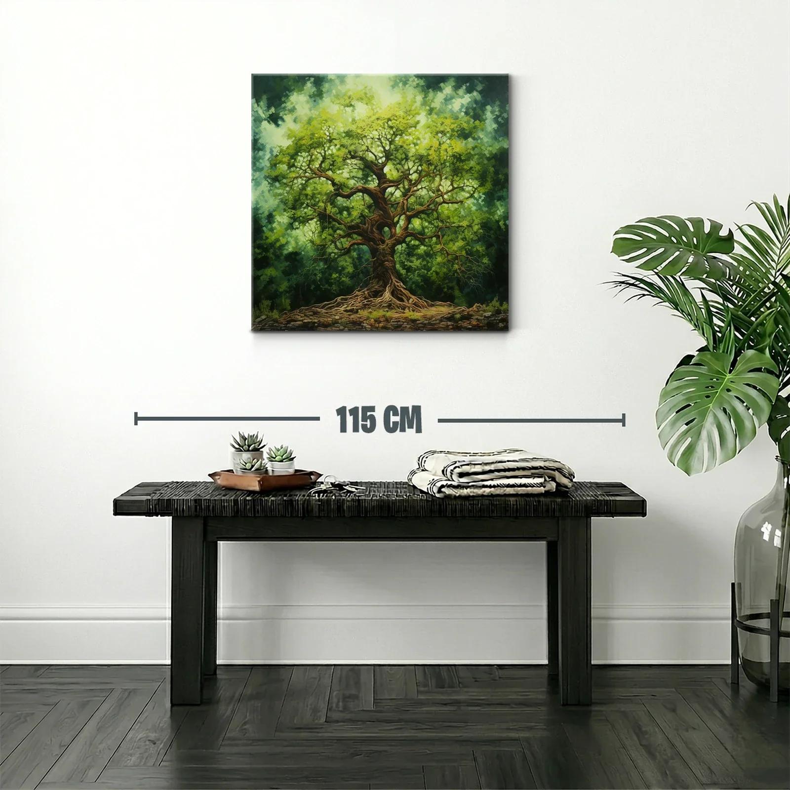 Majestuoso árbol con raíces y follaje frondoso verde — miniatura 2