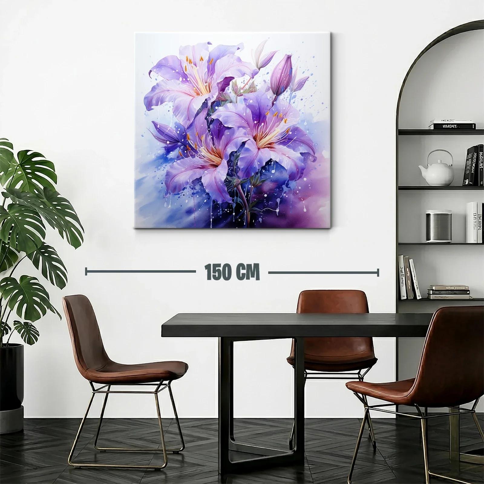 Flores Líricas en Tonos Violetas y Lilas — miniatura 2
