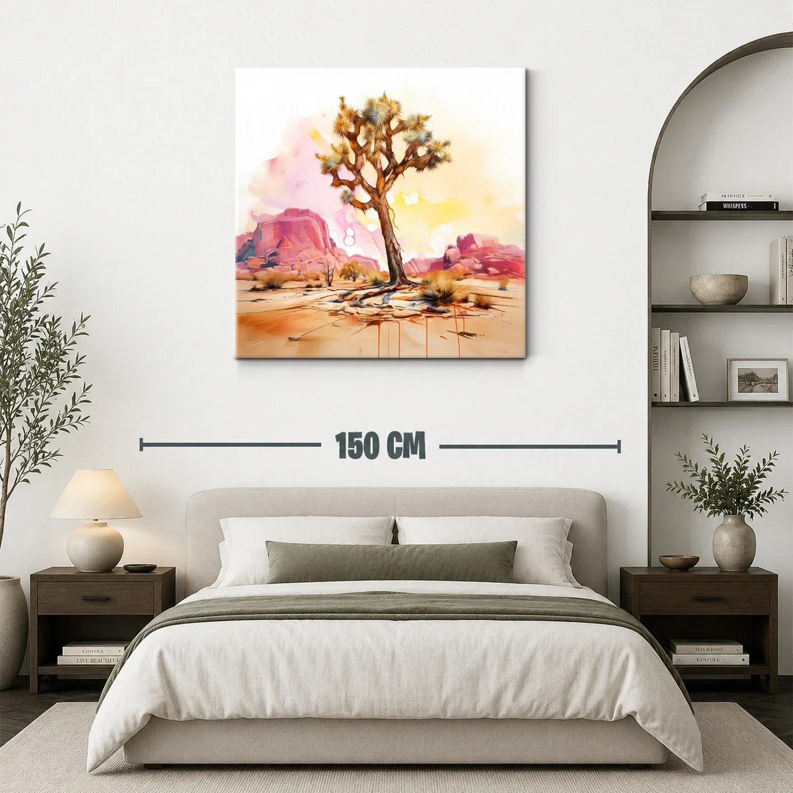 Árbol solitario en paisaje desértico cálido y vibrante — miniatura 3