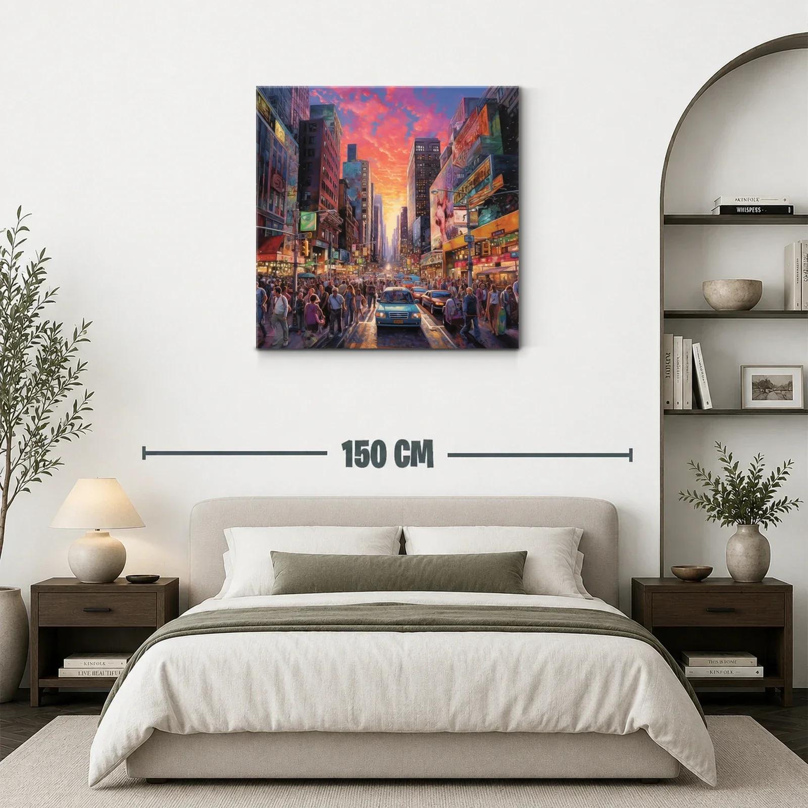 Atardecer vibrante en la ciudad con luces y movimiento — miniatura 3