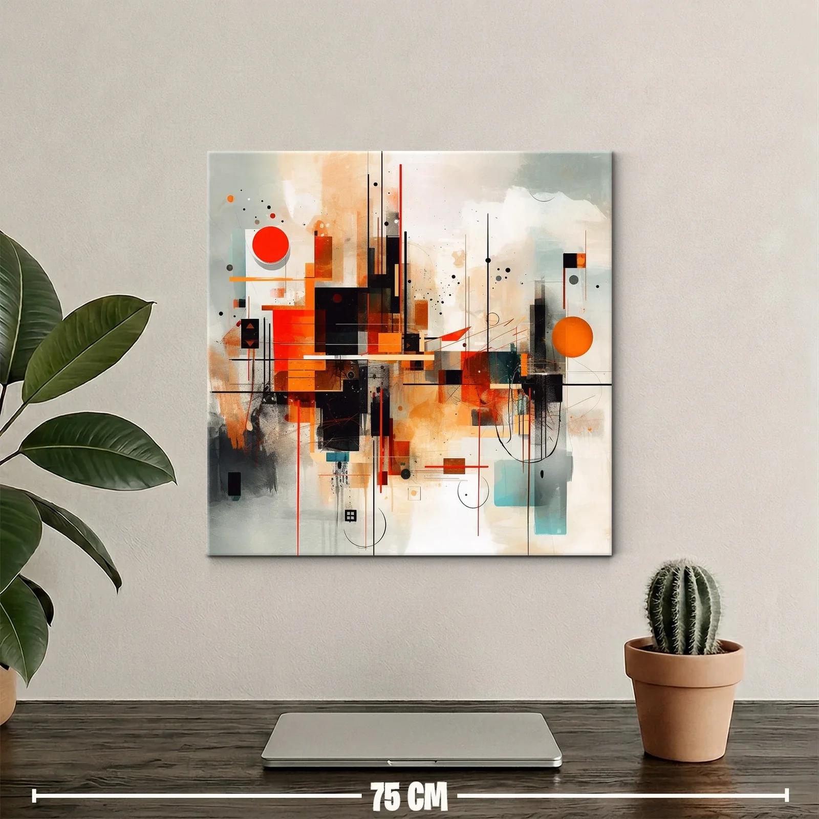 Composición abstracta con formas geométricas en tonos cálidos — miniatura 2