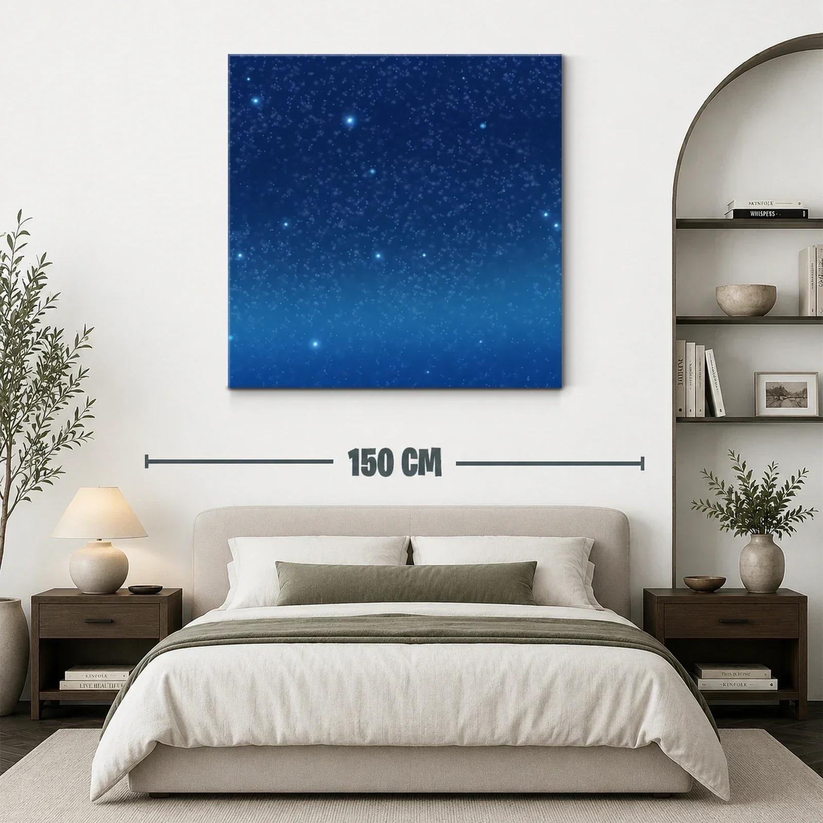 Cielo Estrellado con Destellos Brillantes en Azul Profundo — miniatura 3