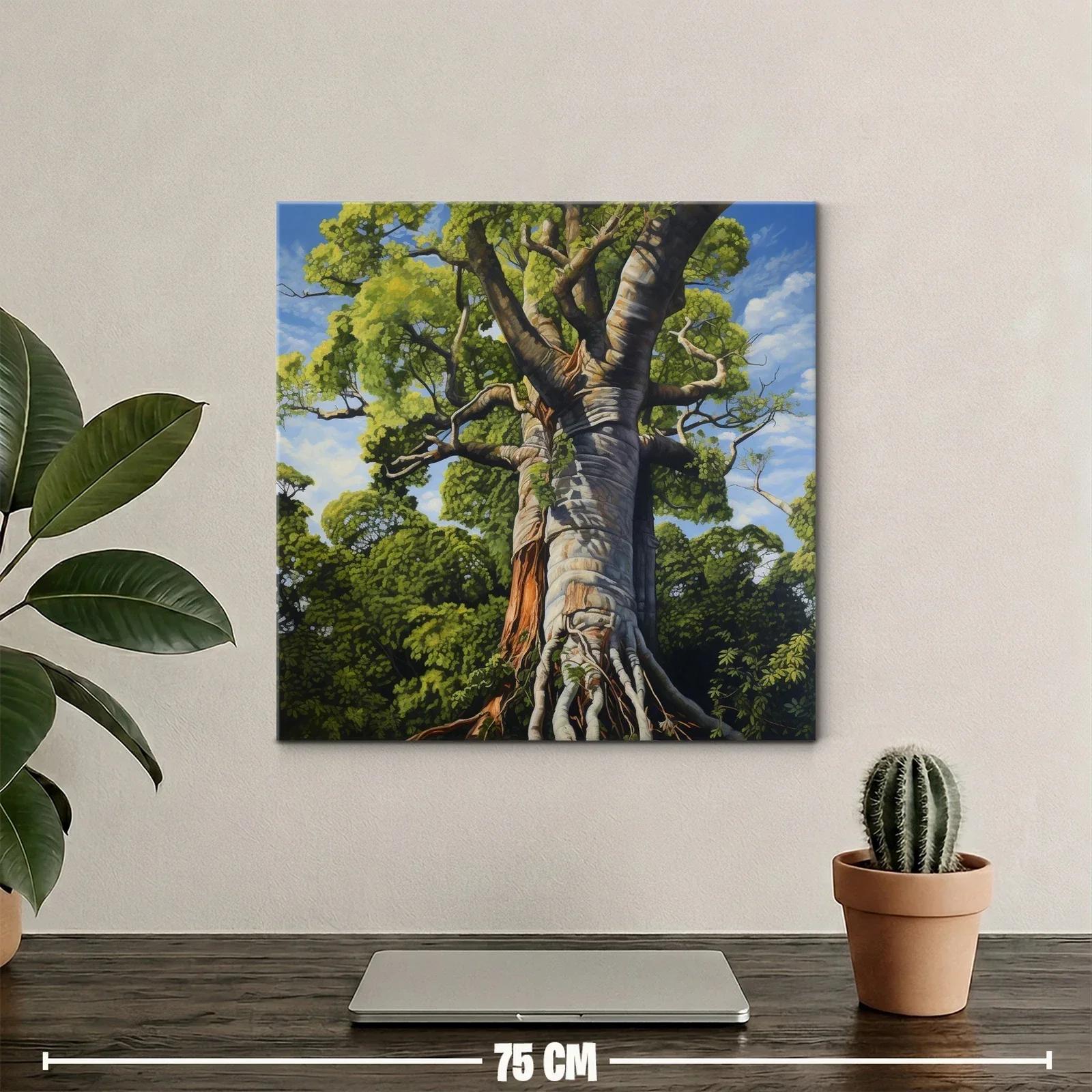 Impresionante árbol gigante en vibrantes tonos verdes y azules — miniatura 2