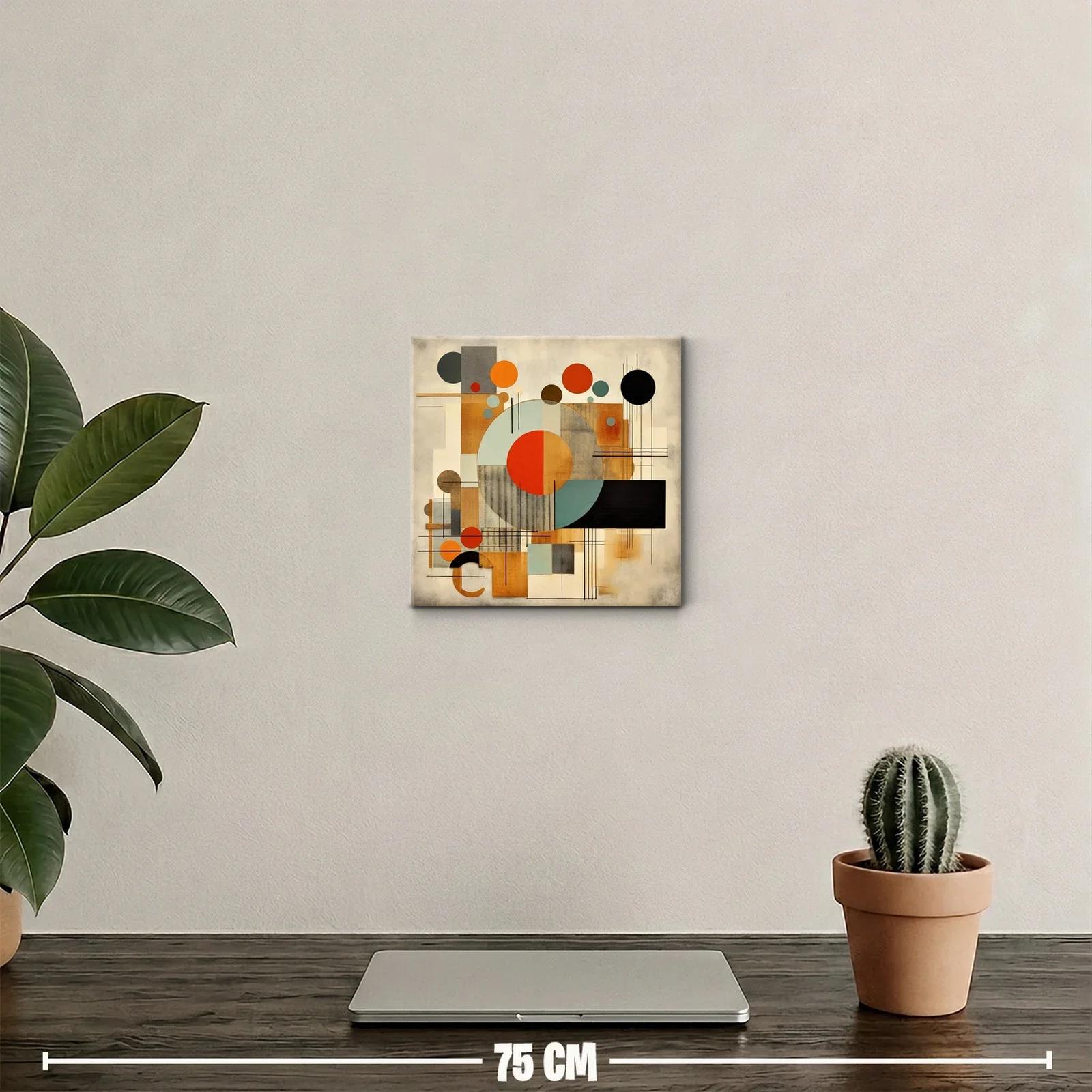 Composición geométrica con tonos cálidos y contrastes contemporáneos — miniatura 2