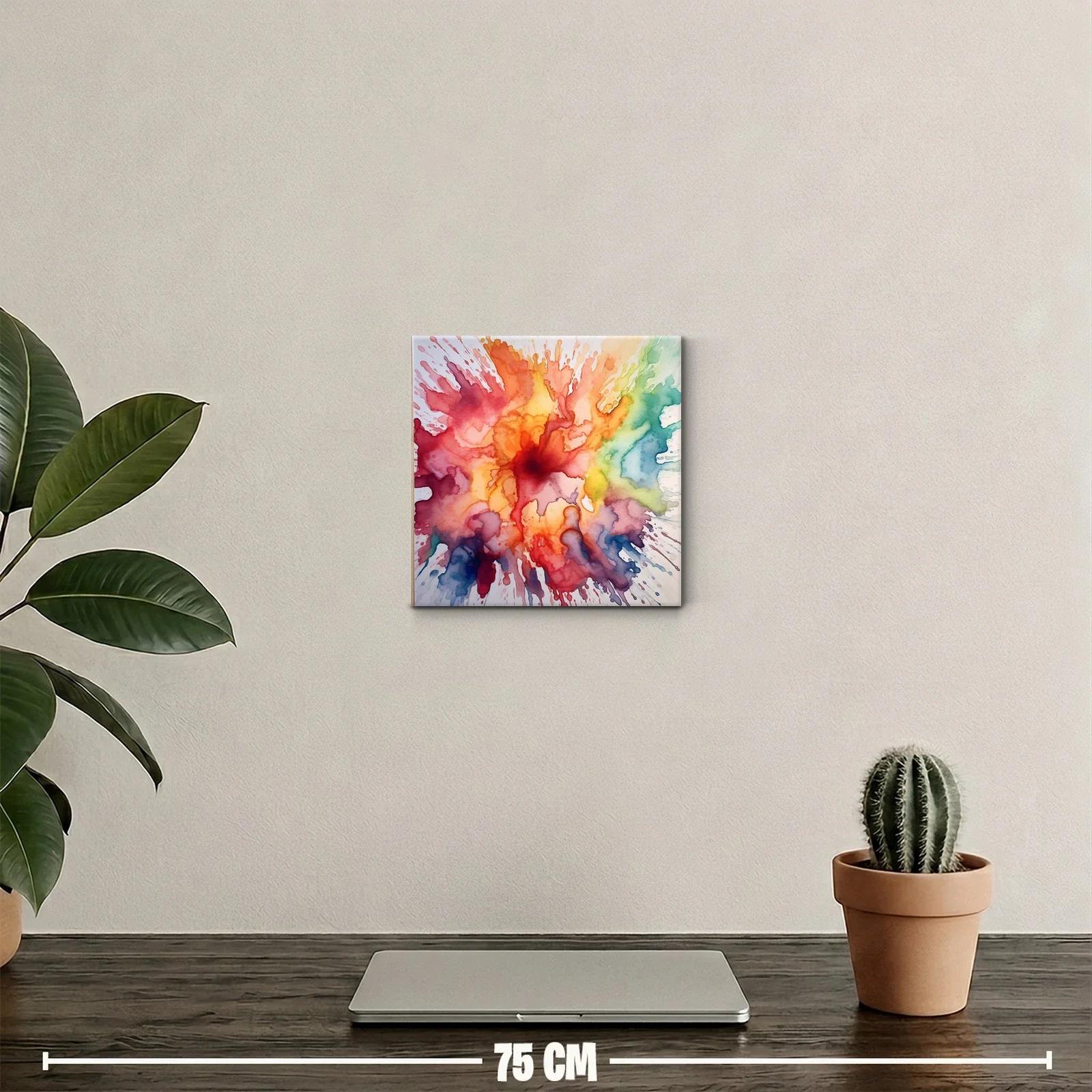 Cuadro abstracto explosión de colores vibrantes y vivos — miniatura 2