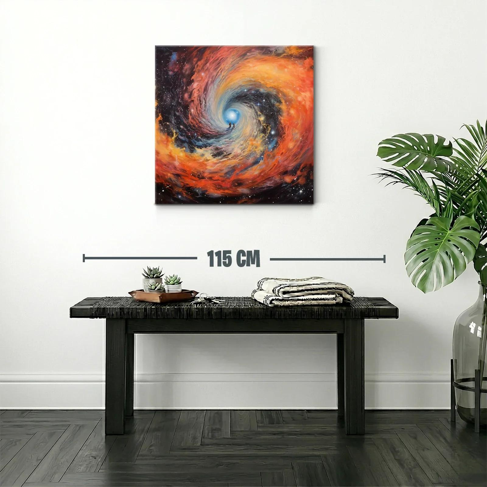Espiral Cósmica con Luz Azul y Tonos Cálidos Vibrantes — miniatura 2