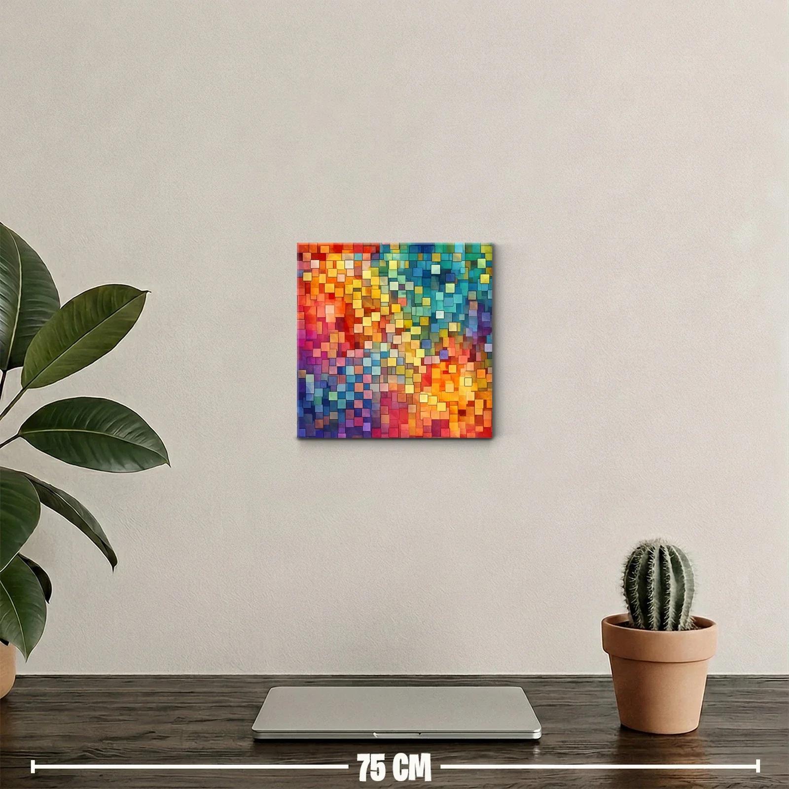 Cuadro abstracto con mosaico de colores vivos — miniatura 2
