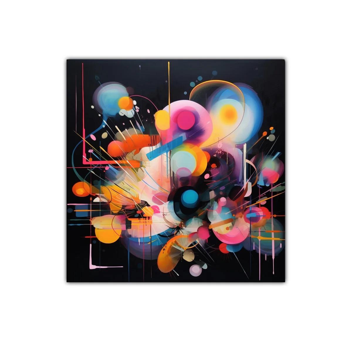 Explosión de formas y colores vibrantes en composición abstracta — miniatura 1