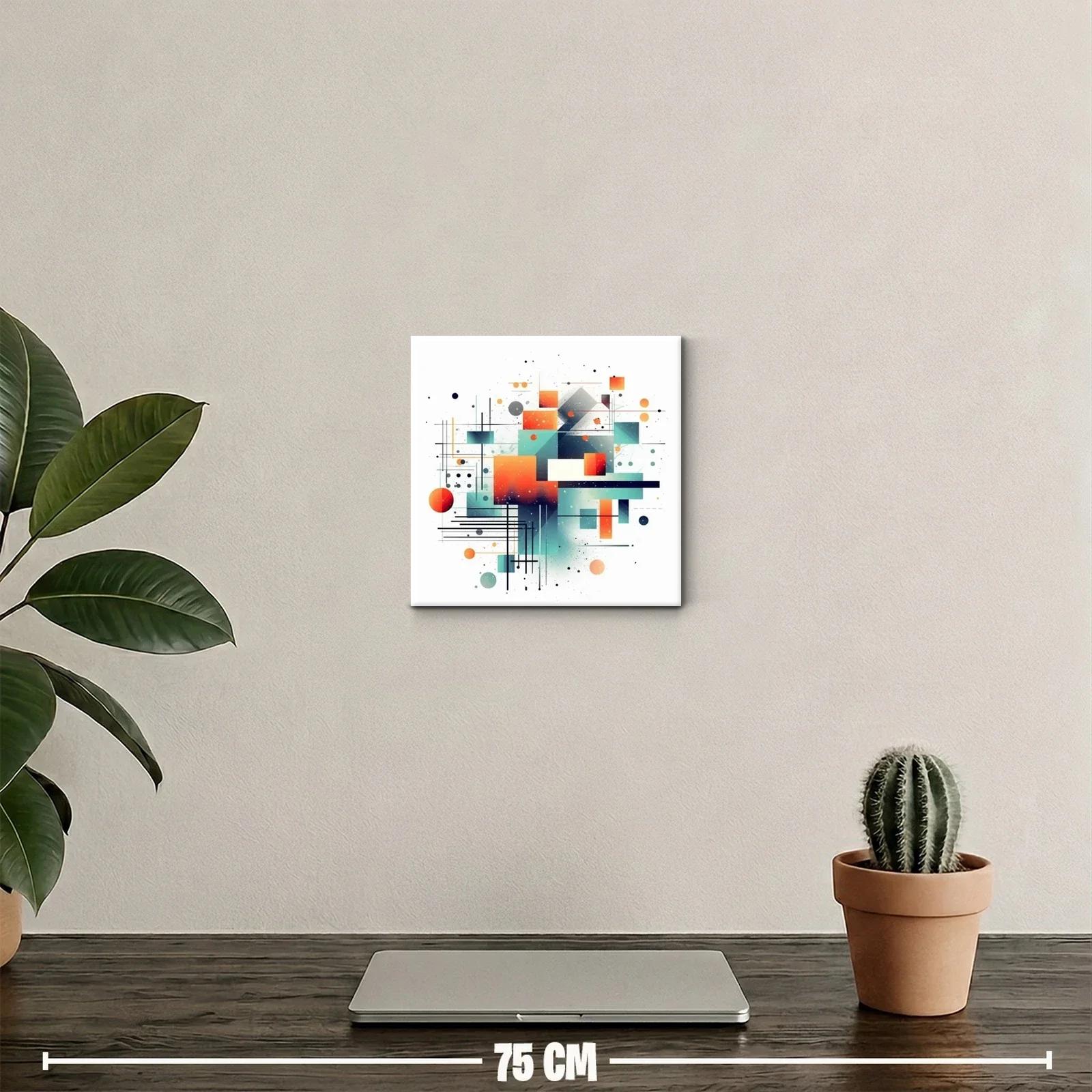 Composición geométrica con colores vibrantes y líneas dinámicas — miniatura 2