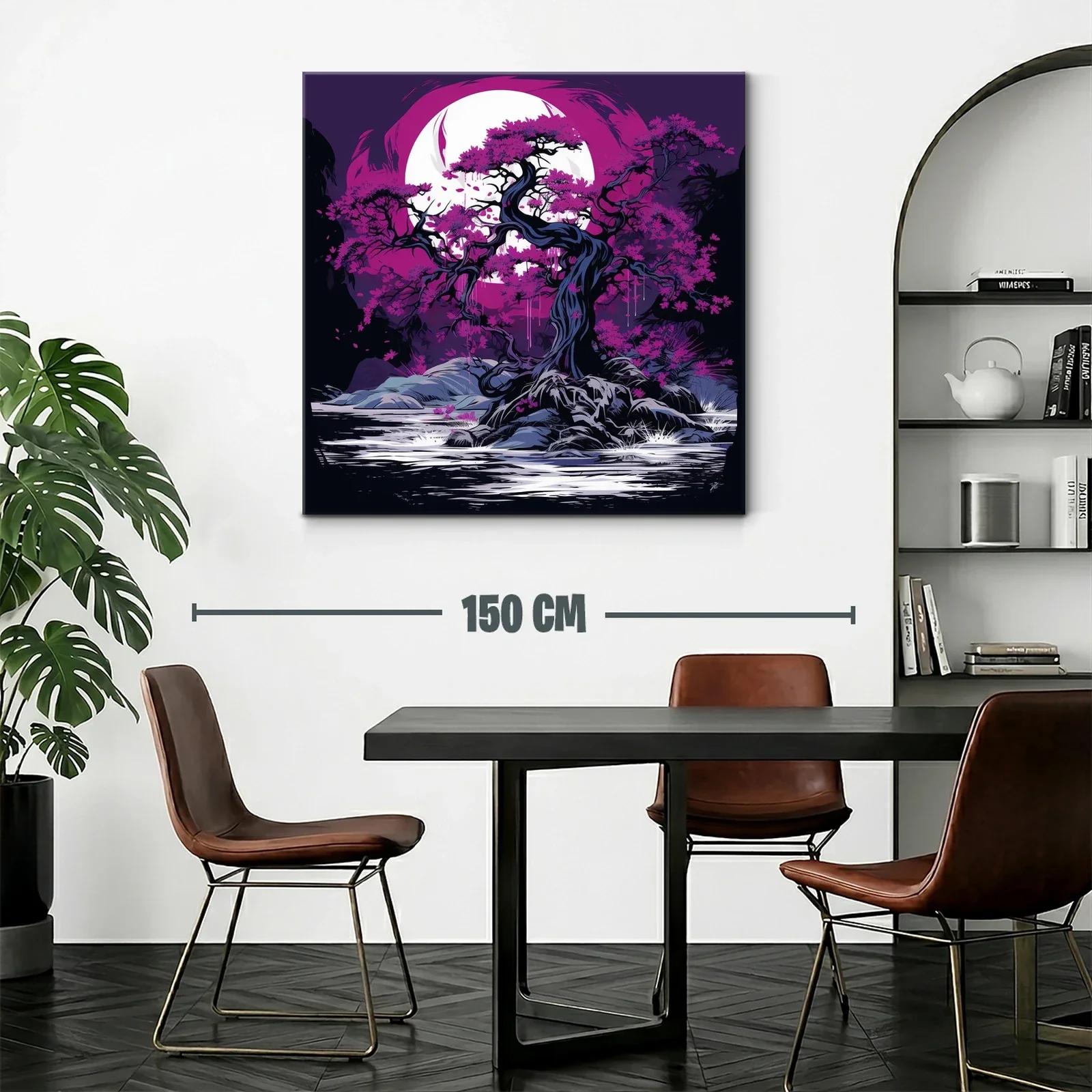 Árbol místico en tonos morados bajo luna llena — miniatura 2