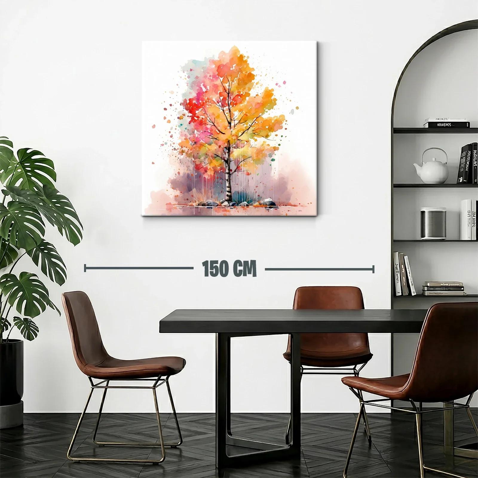Árbol vibrante con tonos cálidos y contrastes suaves — miniatura 2
