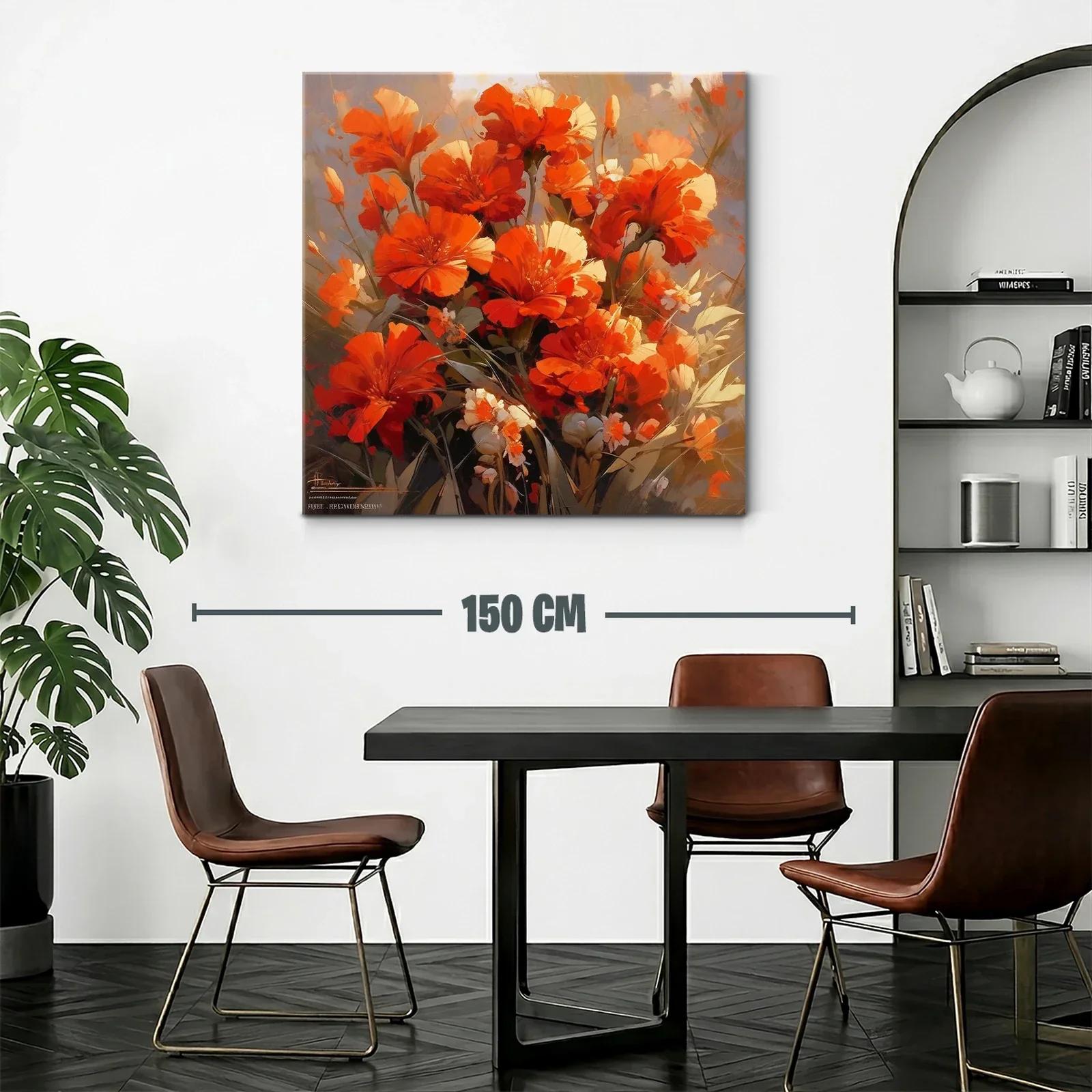 Flores vibrantes en tonos naranjas y cálidos — miniatura 2