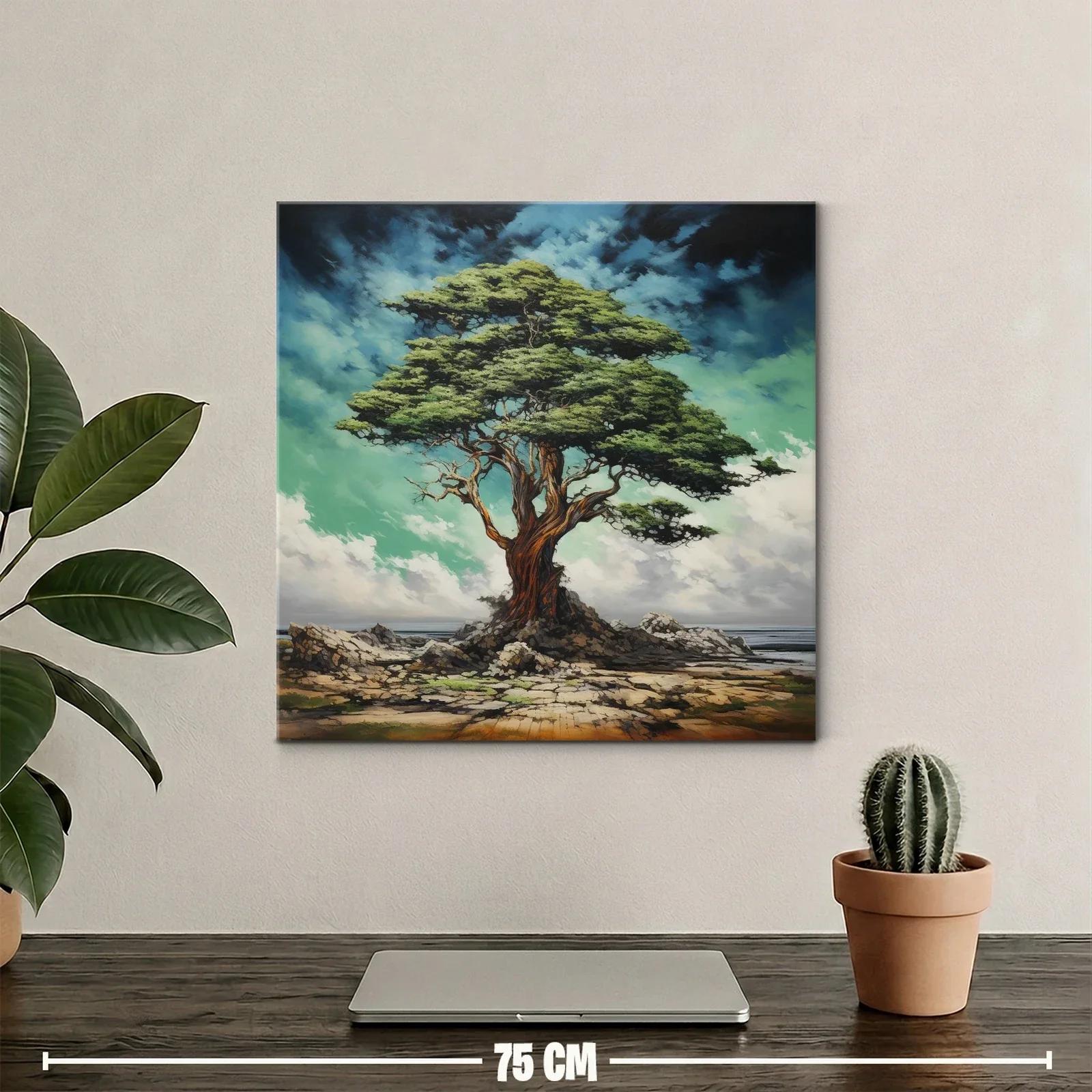 Impresionante árbol solitario en paisaje costero natural — miniatura 2