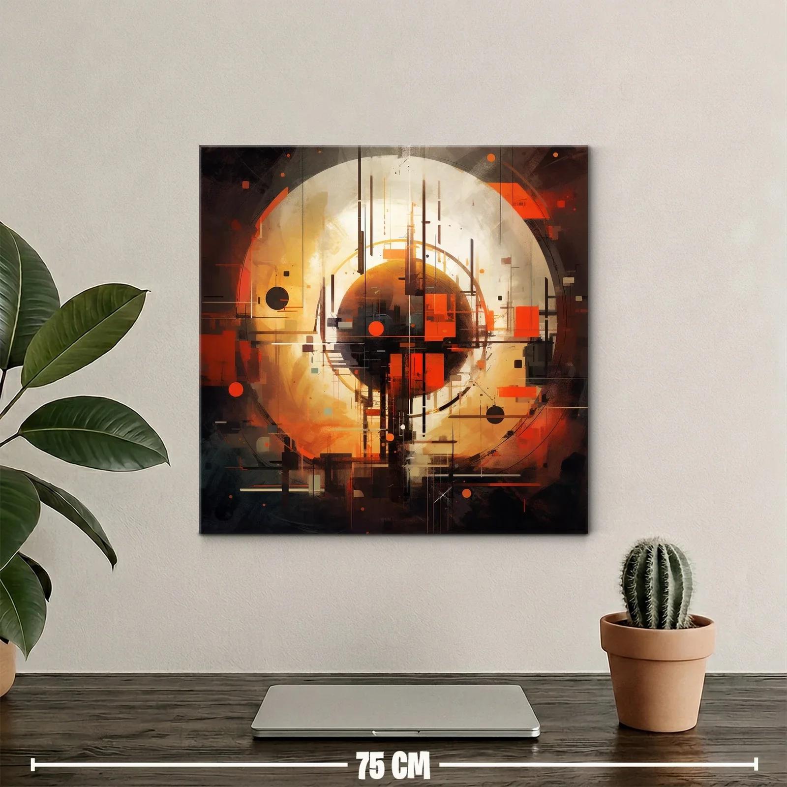 Composición abstracta con formas geométricas y tonos cálidos — miniatura 2