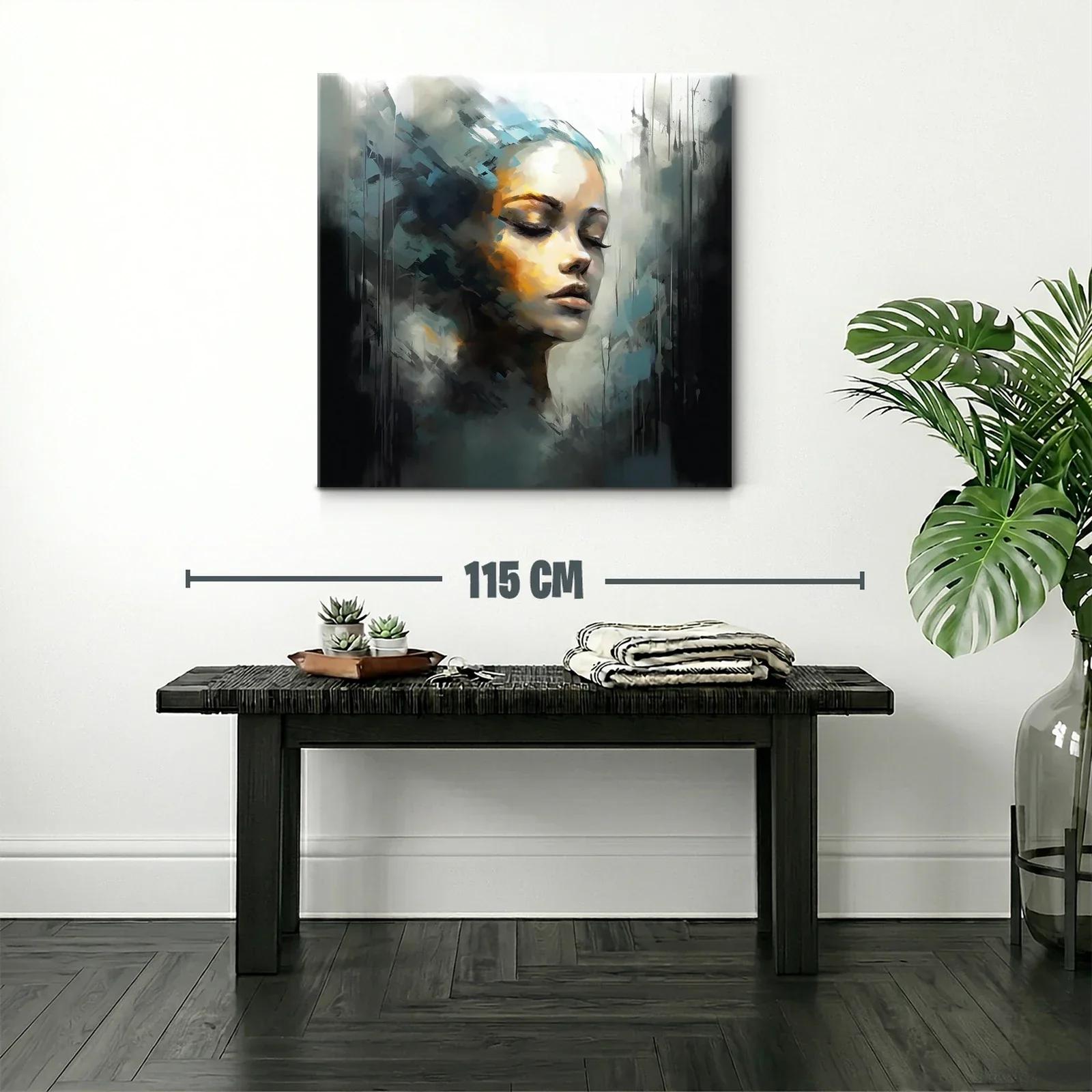 Rostro femenino en calma con tonos suaves y contrastes sutiles — miniatura 2