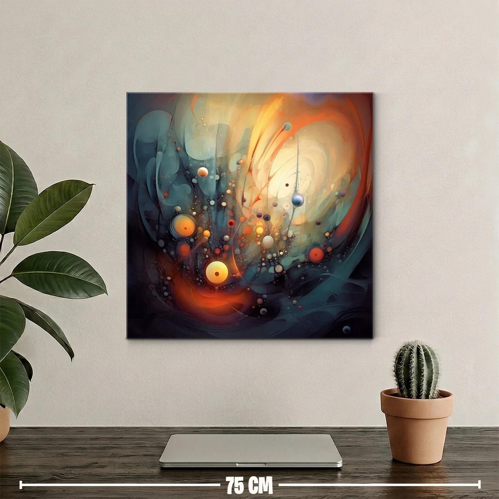 Composición abstracta con esferas y luces vibrantes — miniatura 2