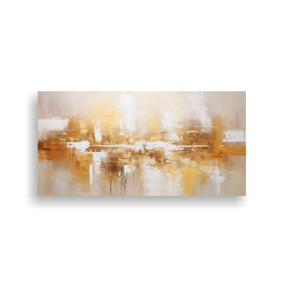 Cuadro paisaje abstracto luminoso con reflejos descendentes — imagen principal
