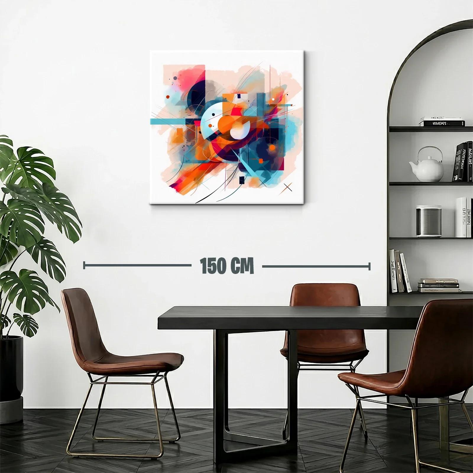 Composición abstracta en tonos vivos y formas geométricas — miniatura 2