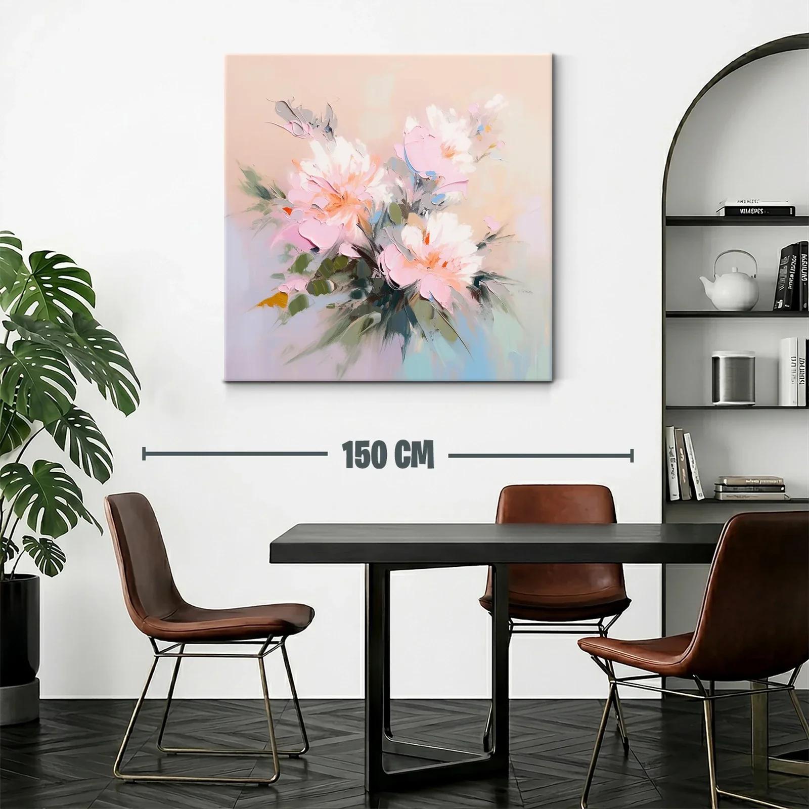Cuadro floral con tonos pastel y pinceladas suaves — miniatura 2
