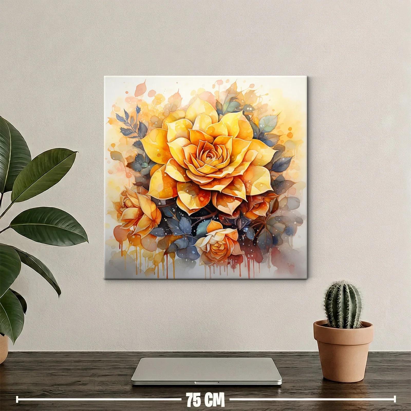 Rosas amarillas vibrantes con detalles delicados en tonos suaves — miniatura 2