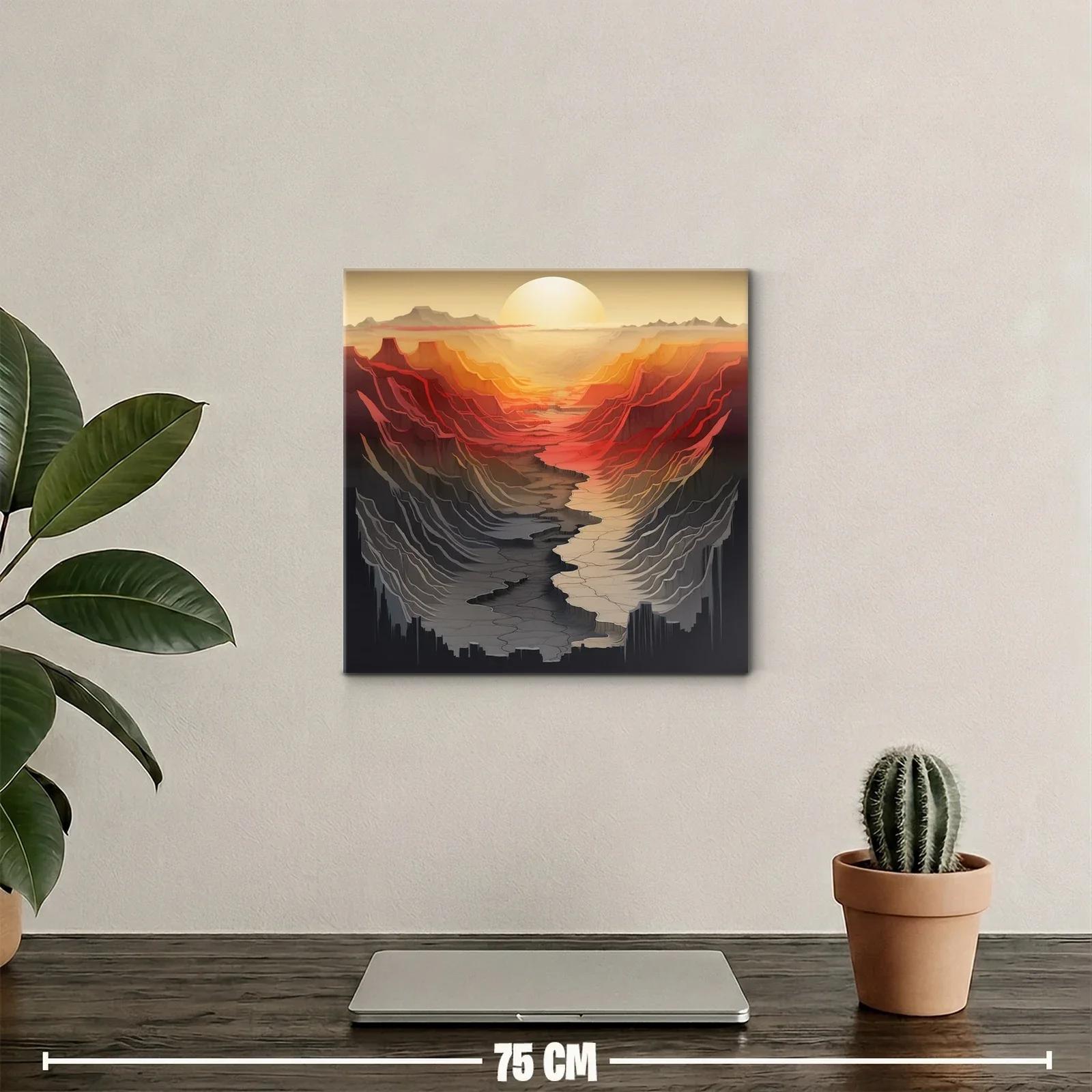 Atardecer en cañón con tonos cálidos y contrastes intensos — miniatura 2
