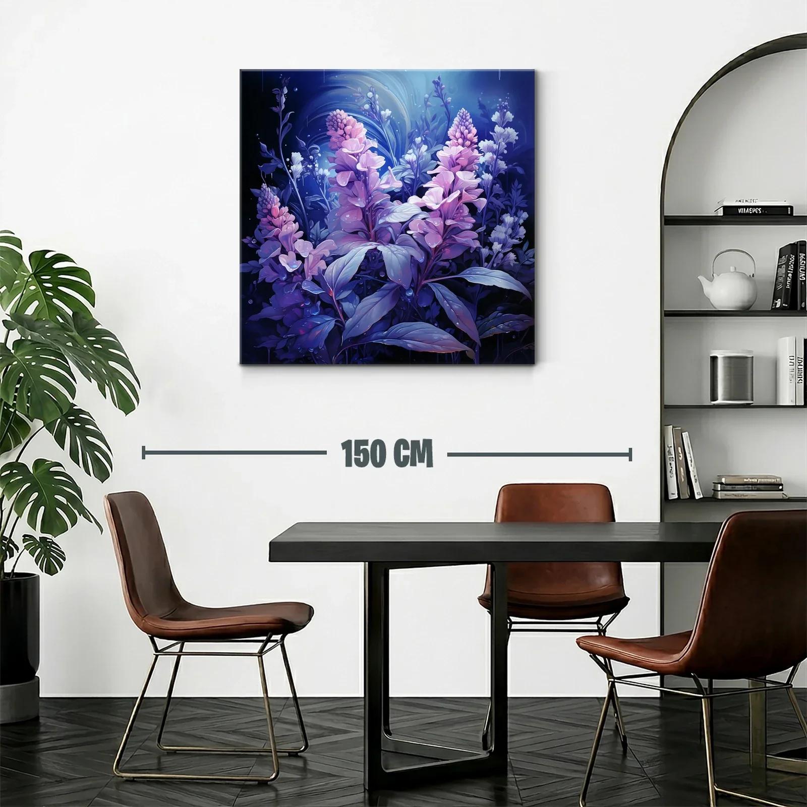 Elegancia floral en tonos malva y azul profundo — miniatura 2