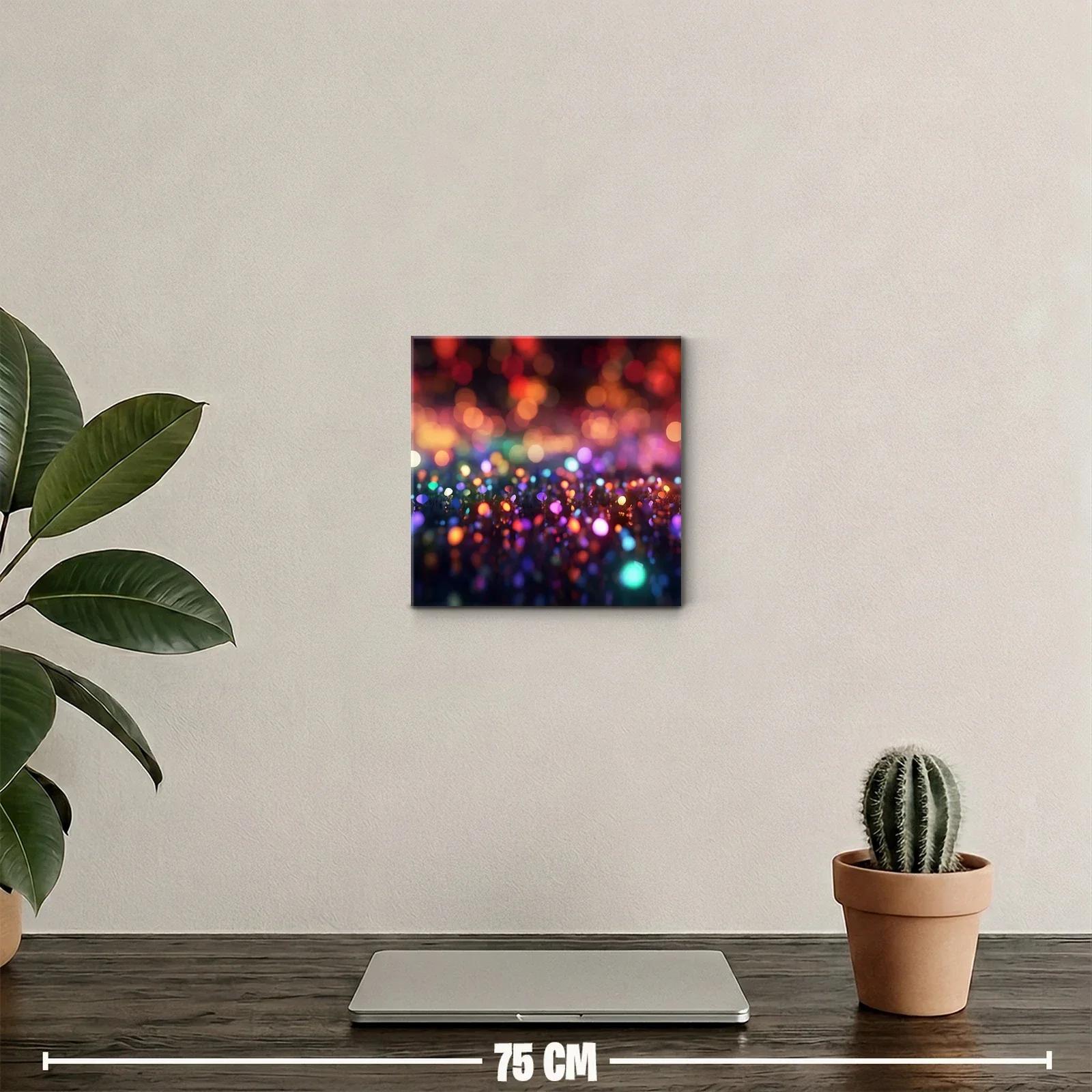 Cuadro abstracto de luces difusas en colores variados — miniatura 2