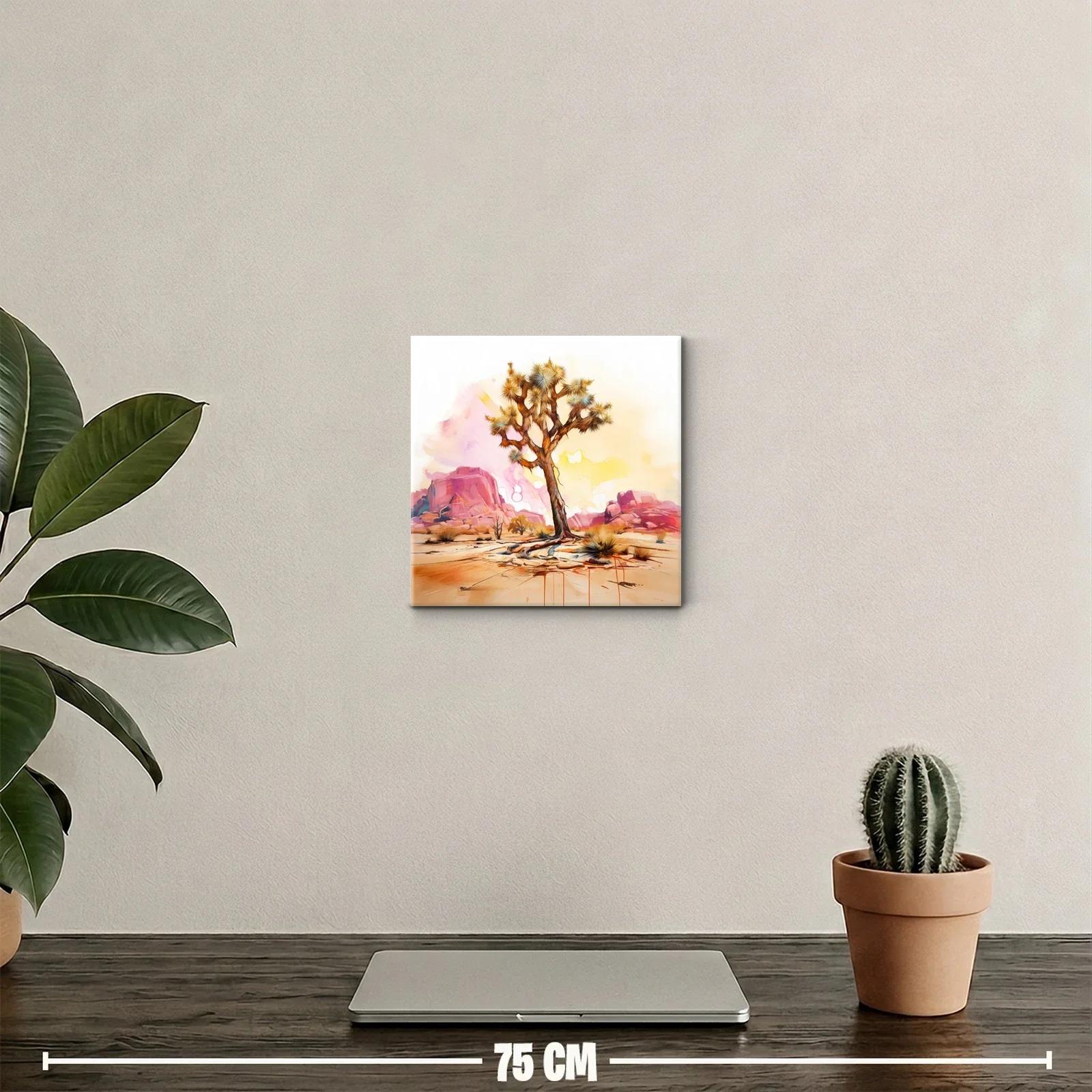 Árbol solitario en paisaje desértico cálido y vibrante — miniatura 2