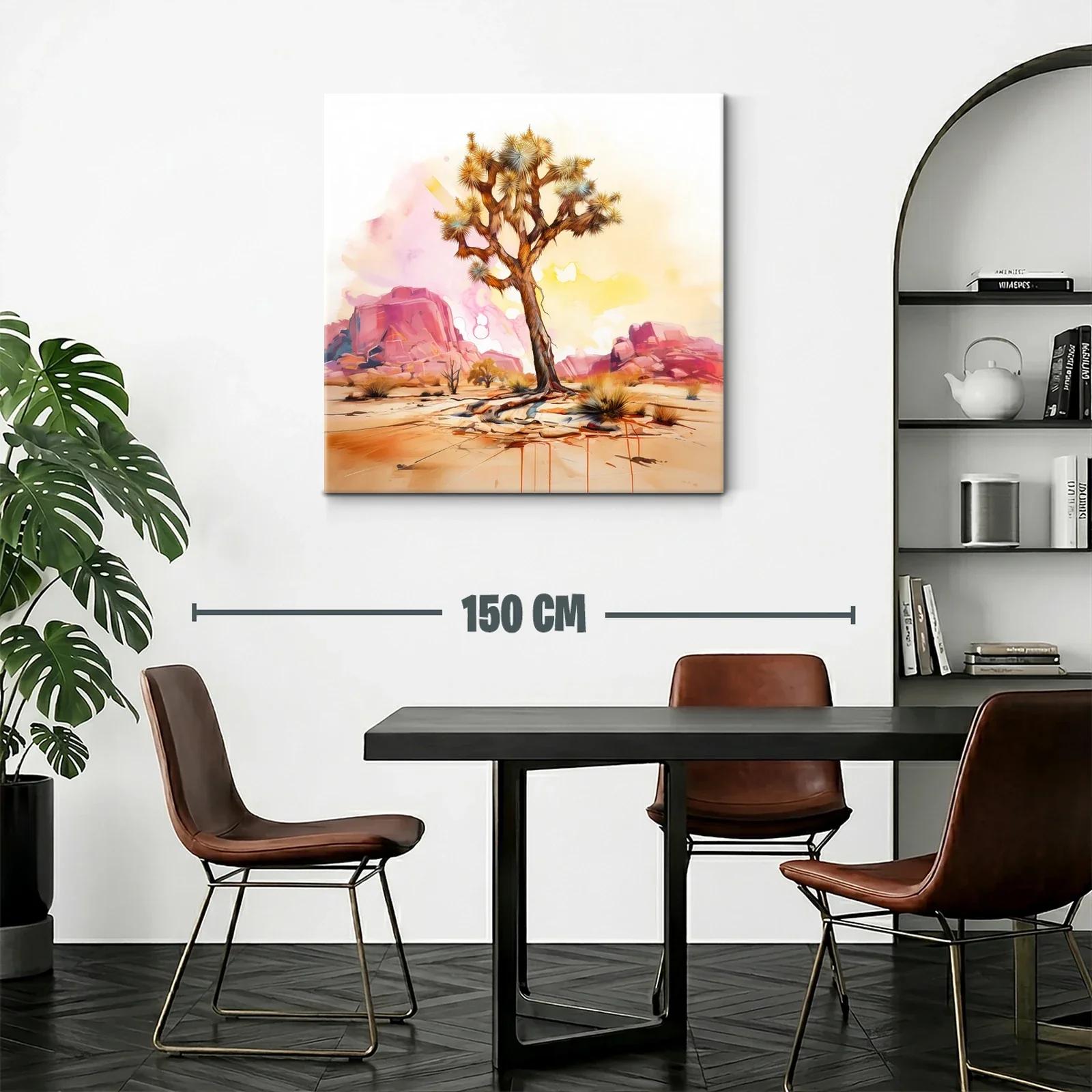 Árbol solitario en paisaje desértico cálido y vibrante — miniatura 2