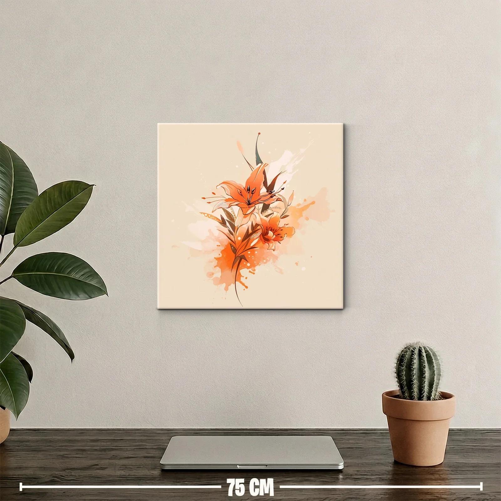 Flores en tonos cálidos con estilo moderno y delicado — miniatura 2