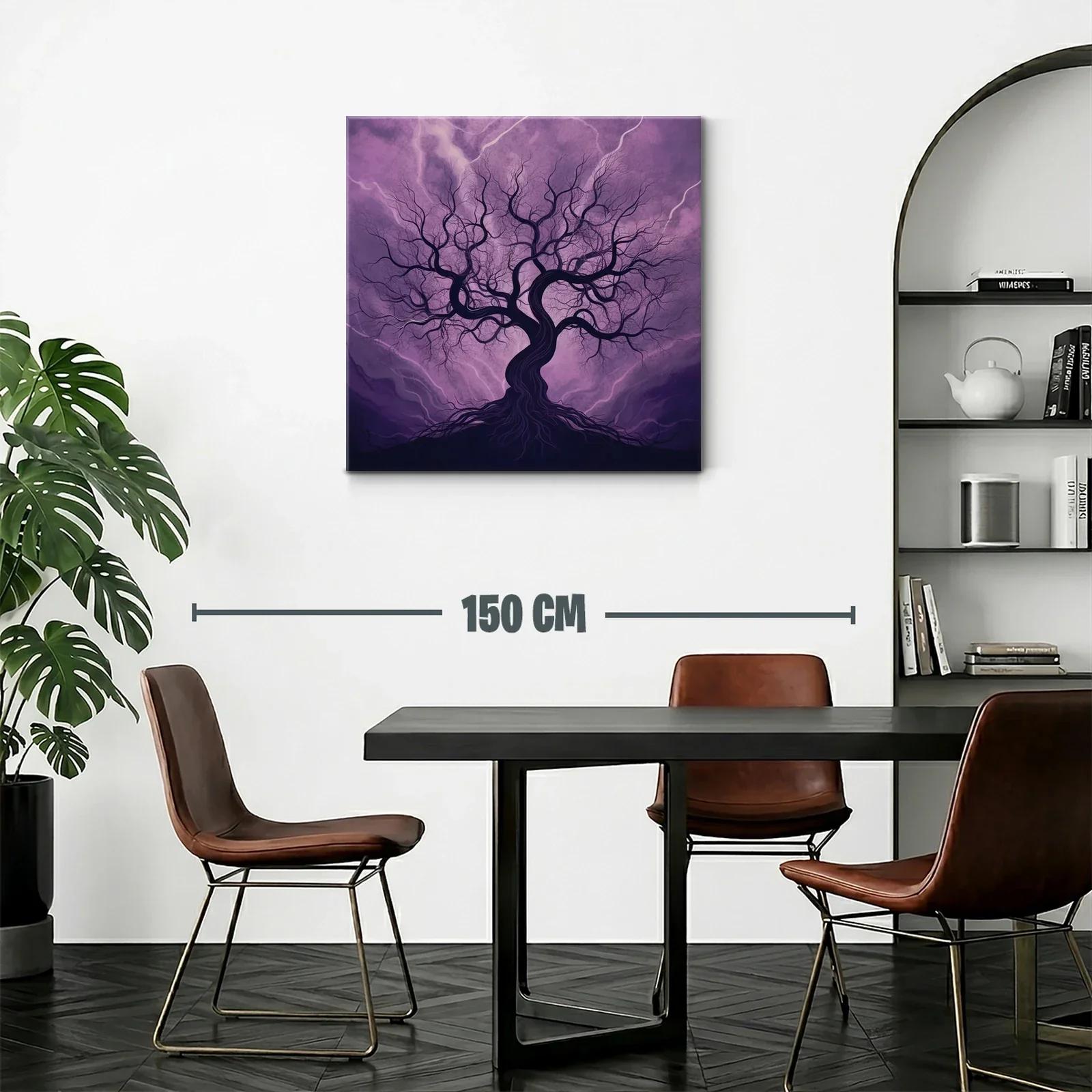 Árbol Sinuoso en Tonos Morados Intenso y Profundo — miniatura 2